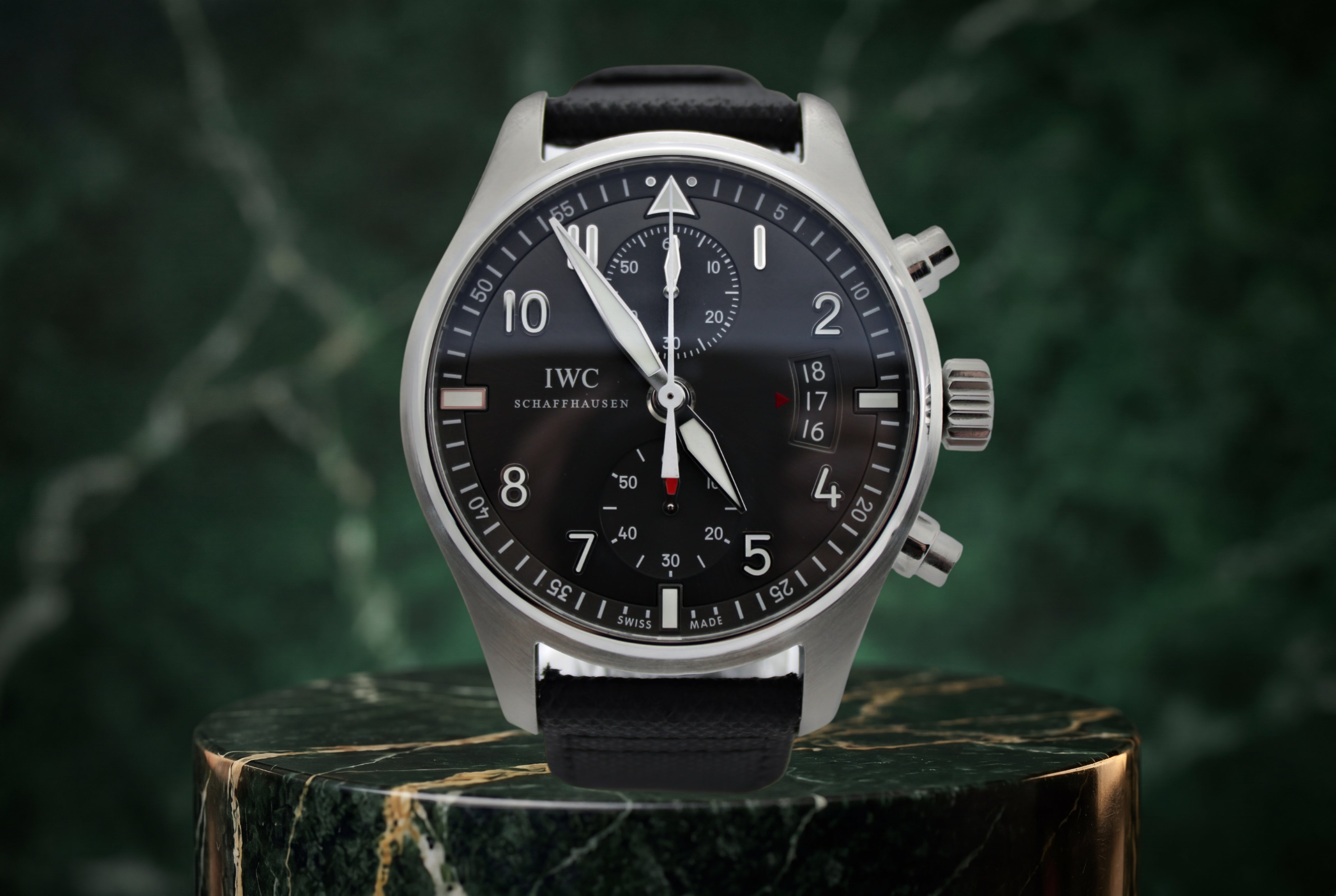 2013 IWC Spitfire Grey Stainless Steel IW387802 43mm Watch With Box and Papers SKU: JOMMG0426727