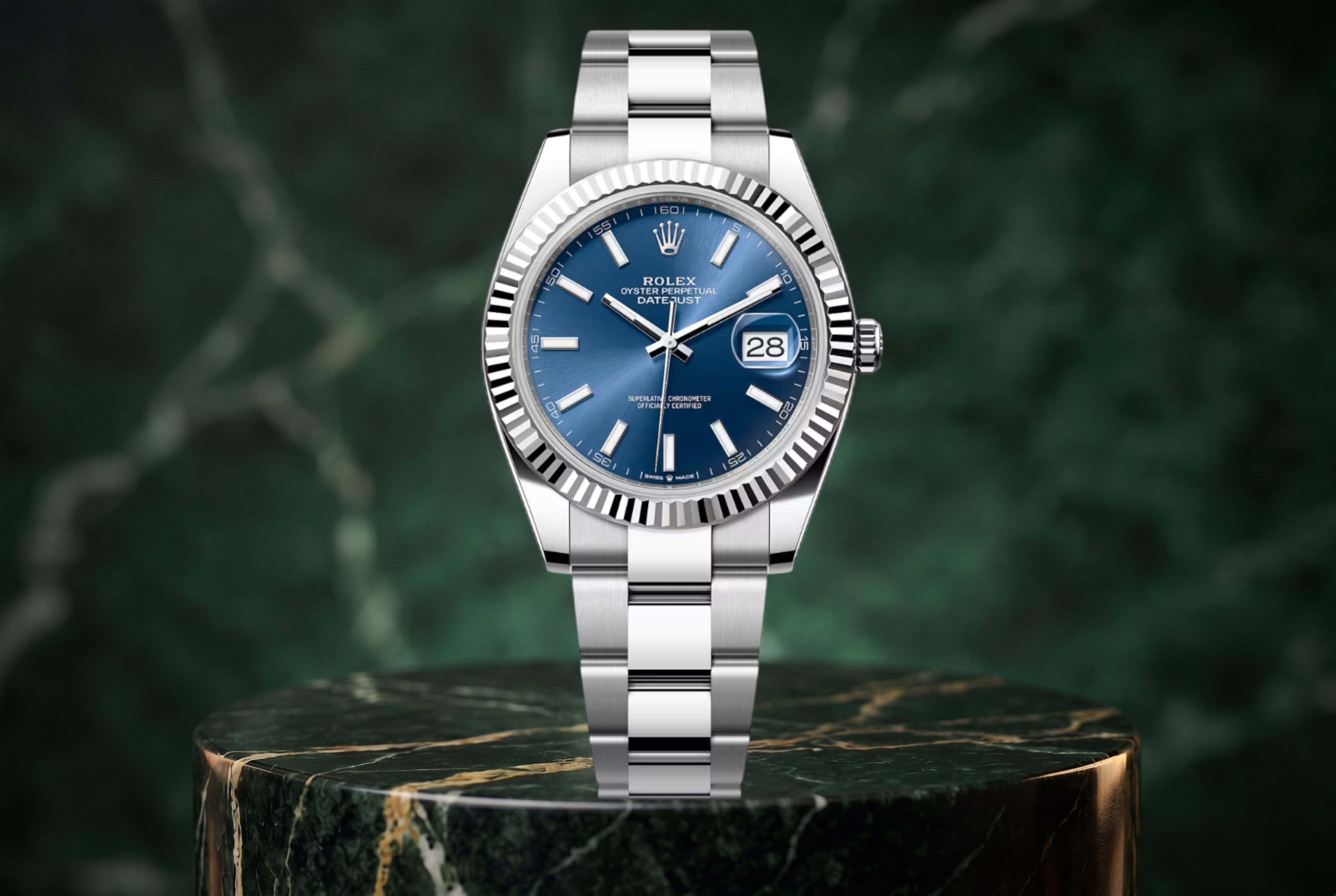 NEW JANUARY 2026 Rolex Datejust 41 Blue 126334 41mm Fluted Bezel Oyster Watch With Box and Papers SKU: JLEOMG03266Z6