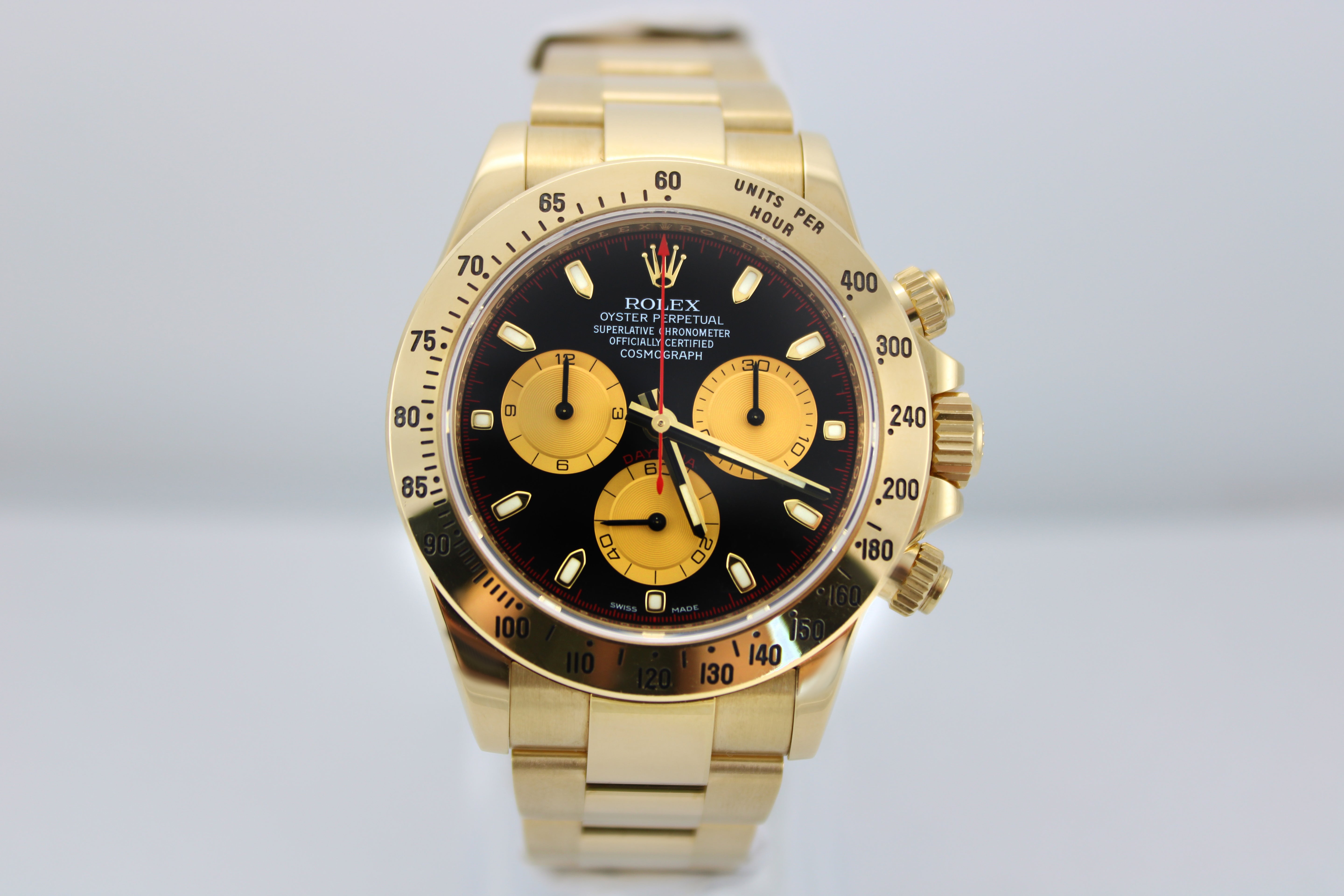 2014 Rolex Cosmograph Daytona "Paul Newman" 18K Gold UNPOLISHED 116528 40mm Oyster Watch With Box and Papers SKU: JVIGGG03260J8