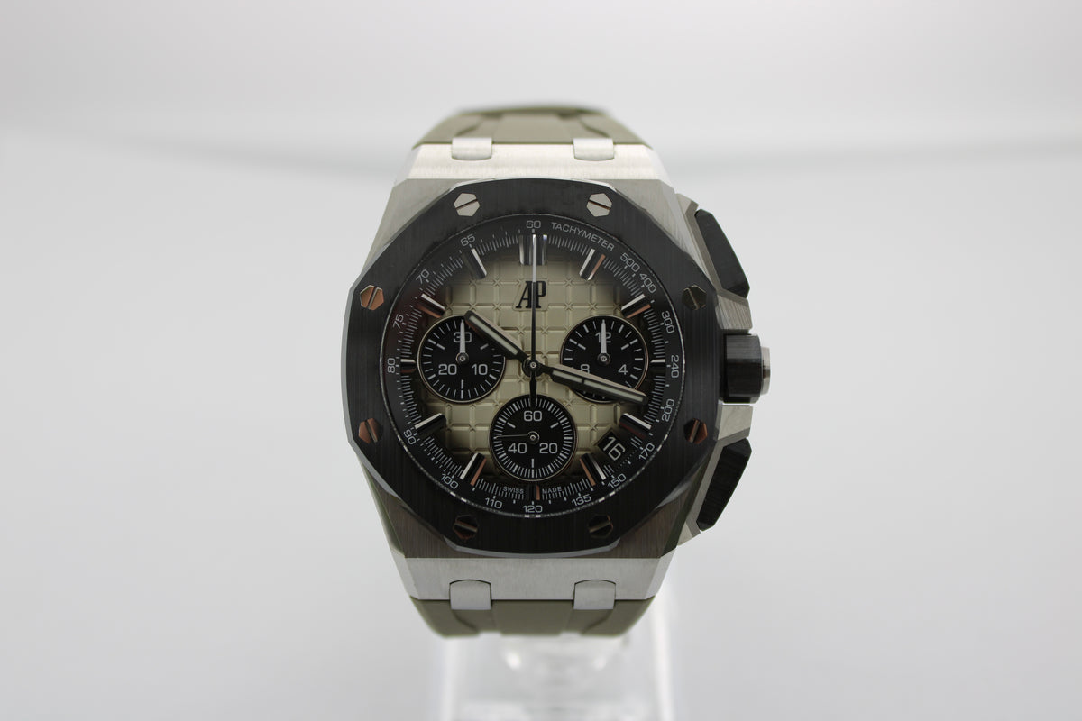 2025 Audemars Piguet Royal Oak Offshore Light Brown Steel 26420 43mm Watch With Box and Papers SKU: JCGGGGG082638R