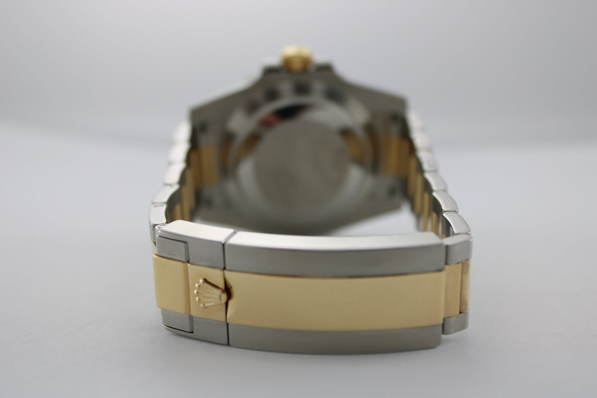 2014 Rolex Submariner Date Sunburst Two-Tone 18K Gold Steel 116613LB 40mm Oyster Watch With Box and Papers SKU: JLVGGG04265R6