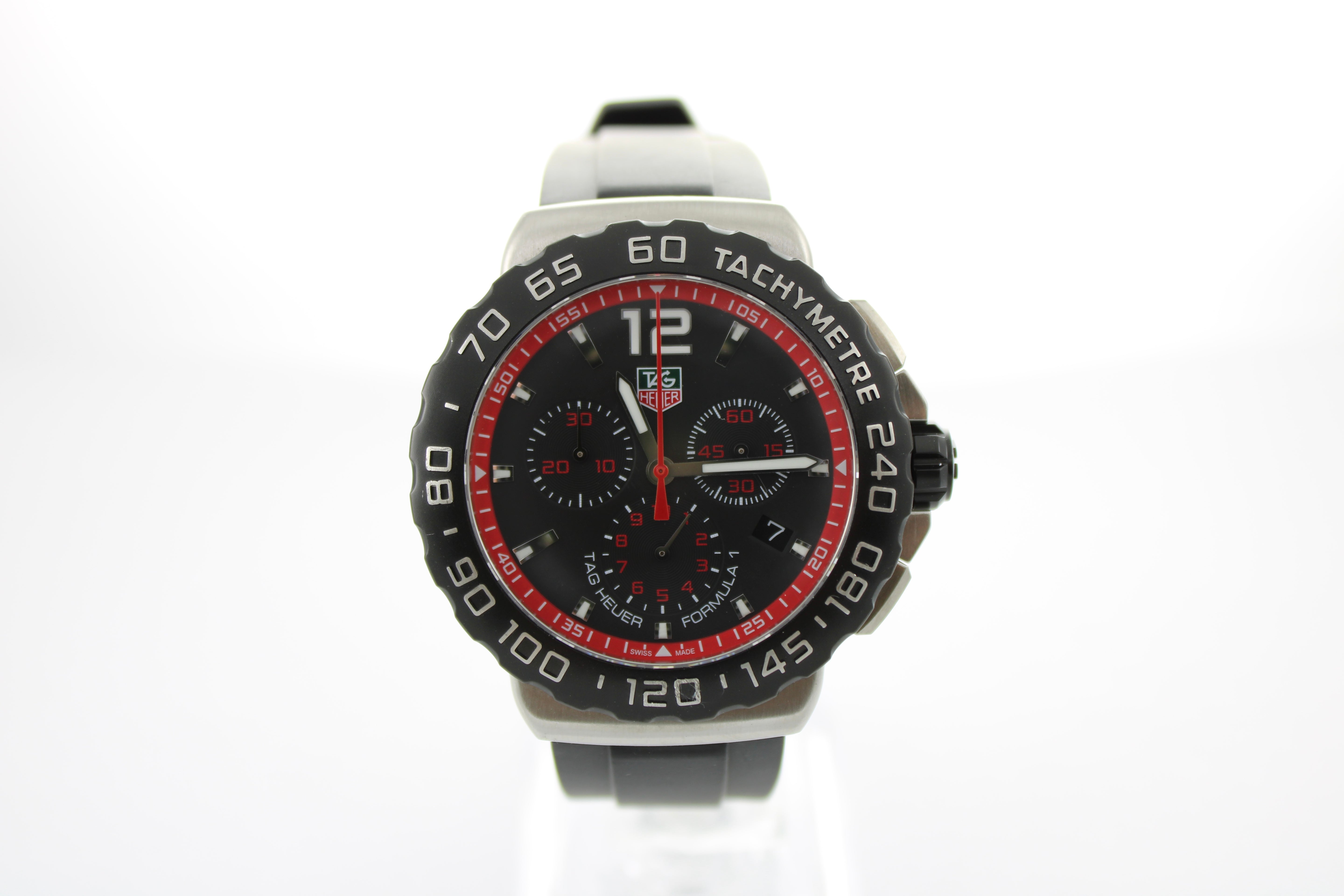 Tag Heuer Formula 1 Black Stainless Steel CAU1116 42mm Watch SKU: JEVV0926834