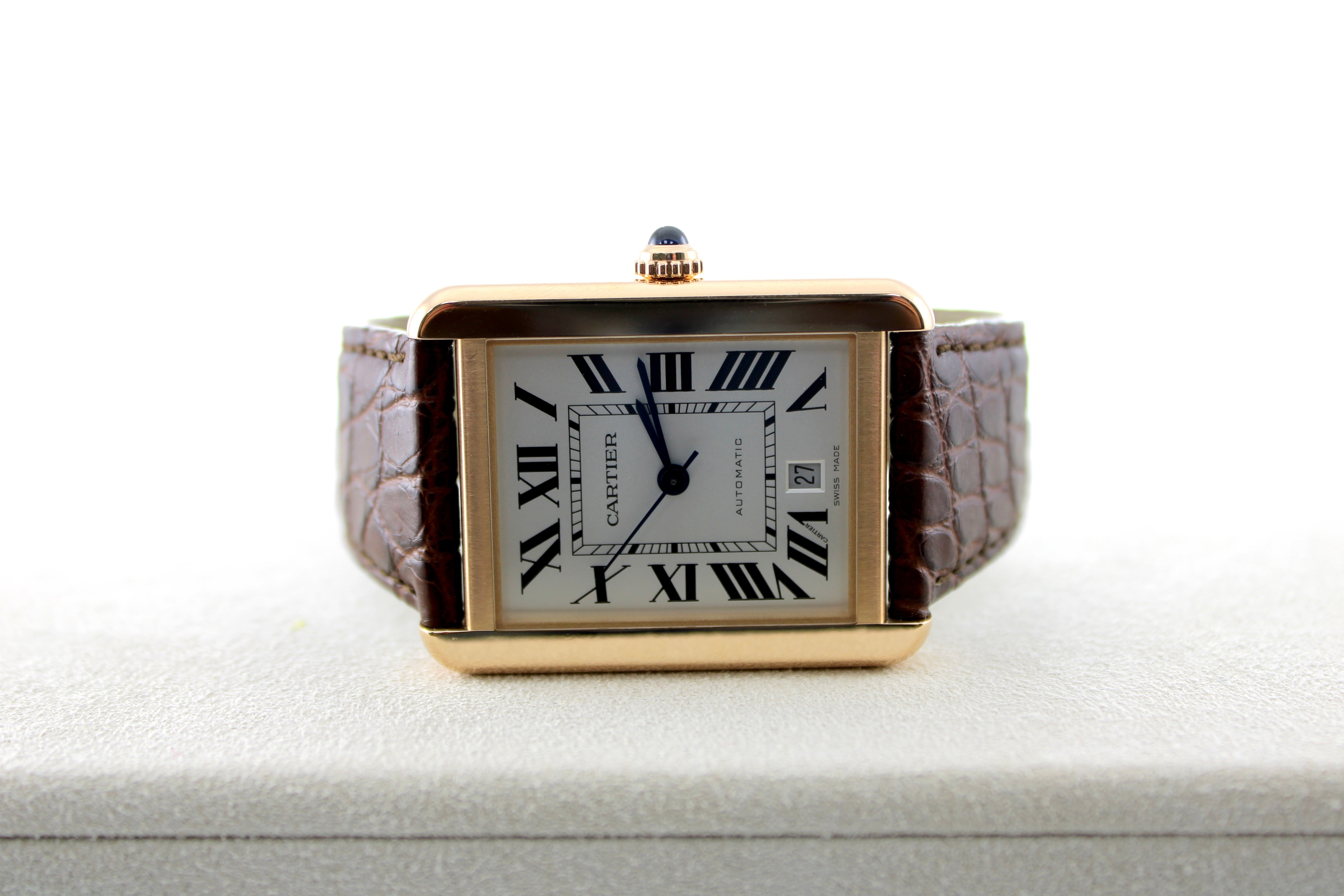 2021 Cartier Tank XL W5200026 Quartz 41mm x 31mm 18K Rose Gold Watch With Box and Papers SKU: JMKGG08269XX
