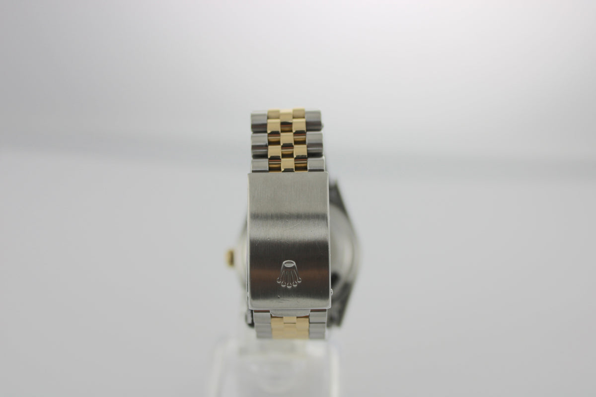 2005 Rolex Datejust White Two-Tone 18K Yellow Gold 16233 36mm Jubilee Watch SKU: JEMGG0826528