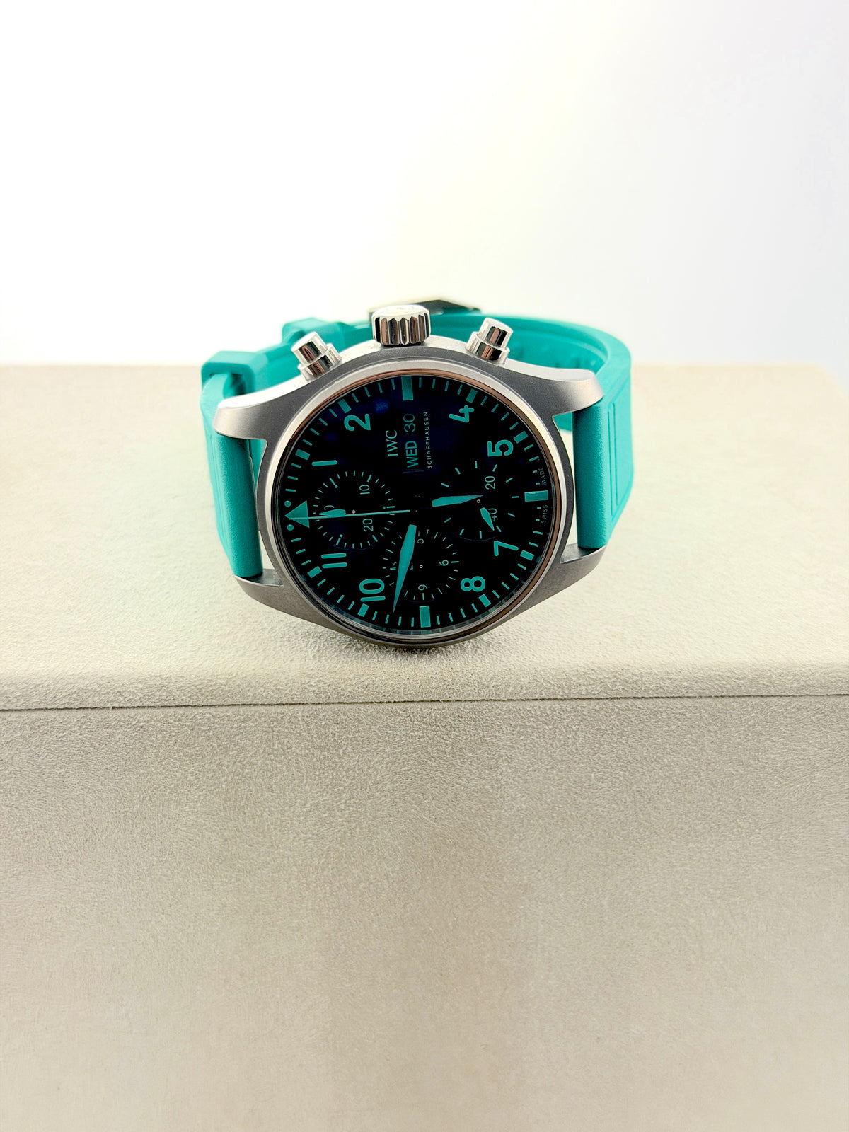 2023 IWC Pilot AMG Petronas Black Teal Titanium IW388114 41mm Watch With Box and Papers SKU: JMGGG0926089