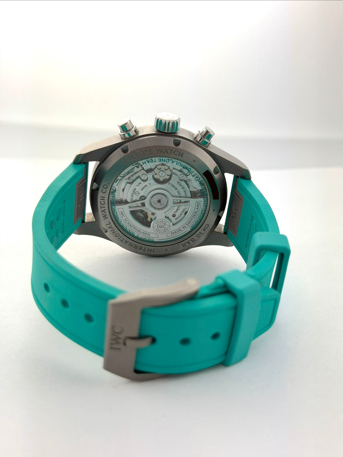 2023 IWC Pilot AMG Petronas Black Teal Titanium IW388114 41mm Watch With Box and Papers SKU: JMGGG0926089