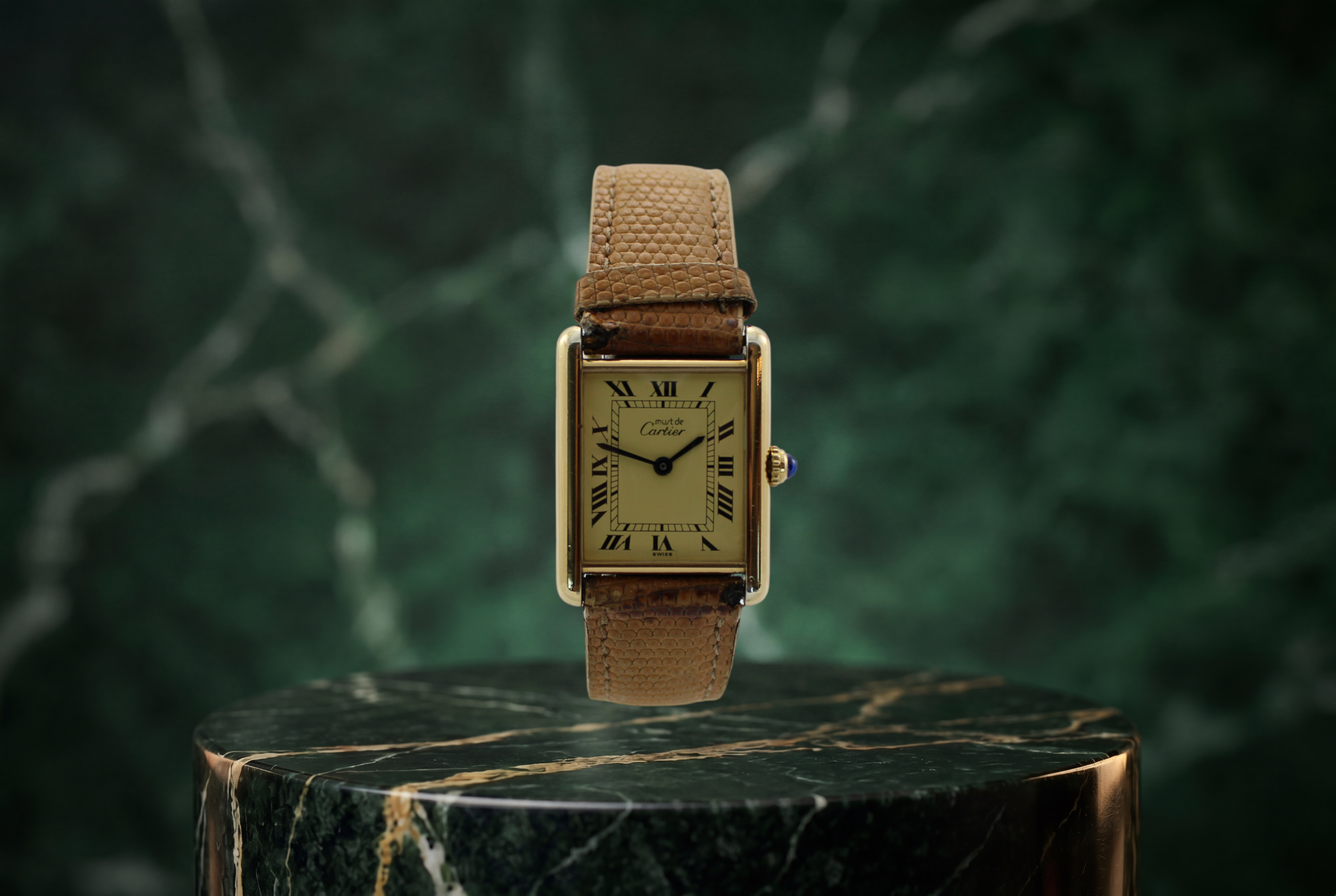 Cartier Tank Vermeil 590005 Quartz 23mm 925 Gold Plated Watch SKU: JEGG0426166