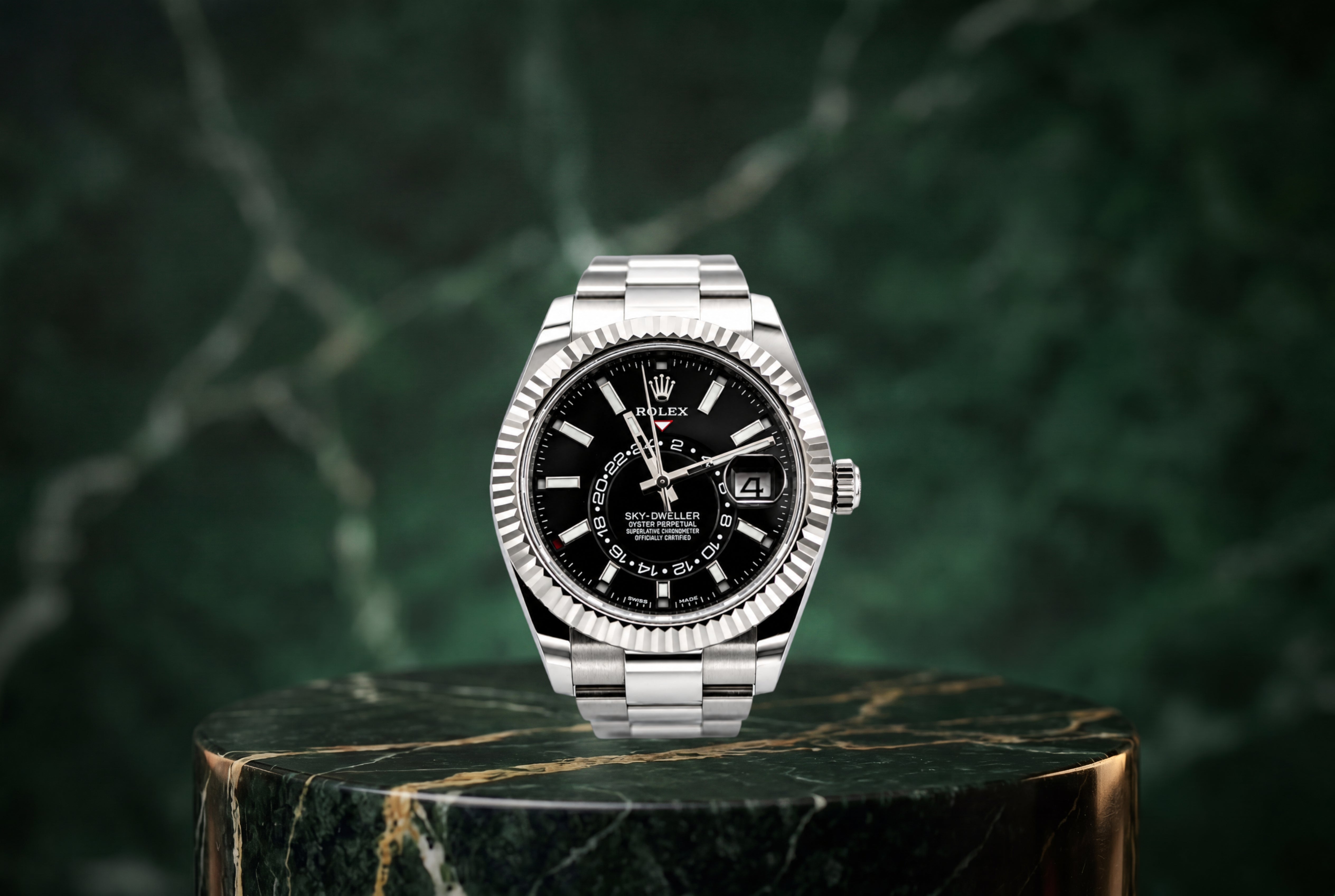Rolex Skydweller Black Steel 326934 42mm Oyster Watch SKU: JLEGEG0726202