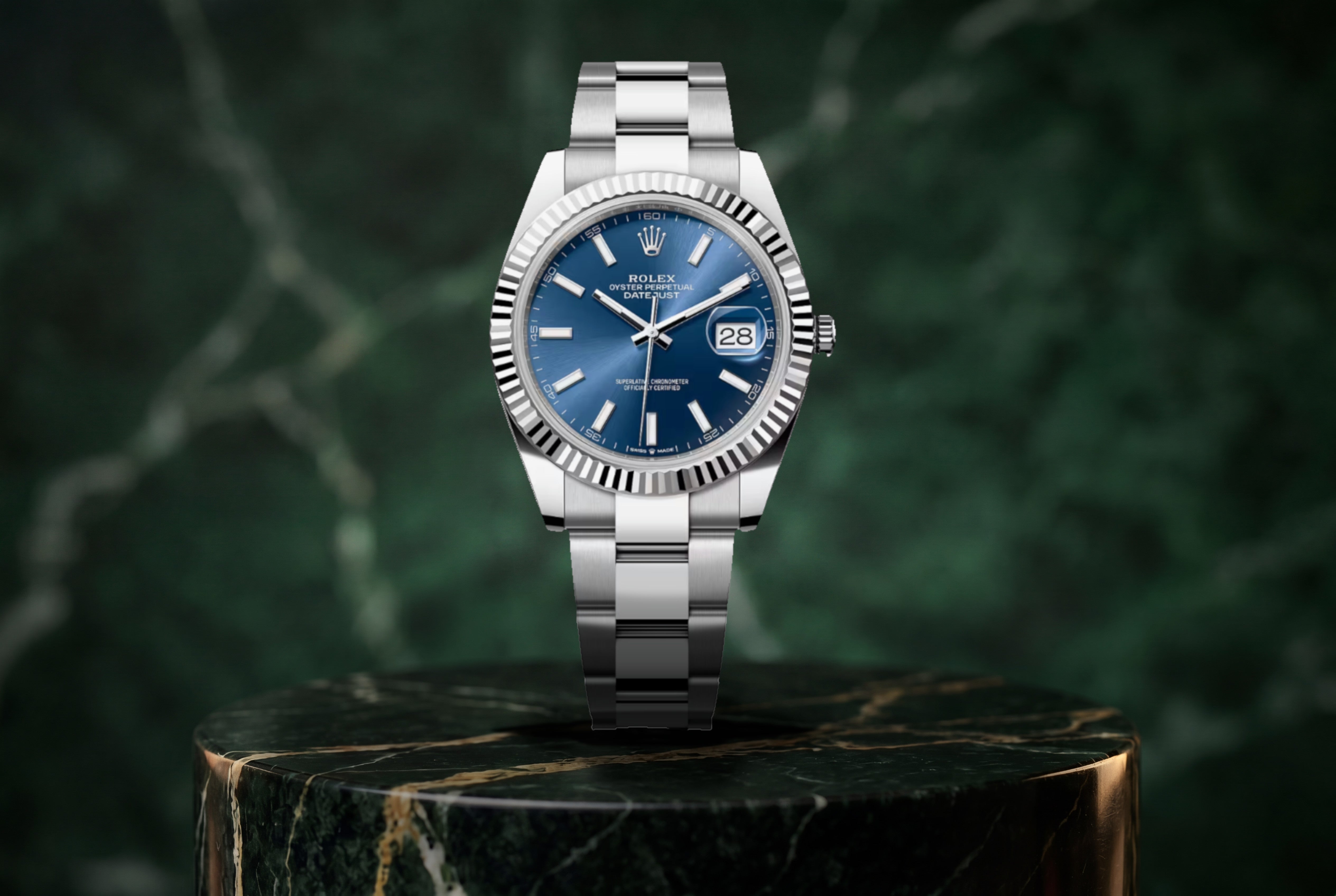 NEW JANUARY 2026 Rolex Datejust 41 Blue 126334 41mm Fluted Bezel Oyster Watch With Box and Papers SKU: JLEOMG03266Z6