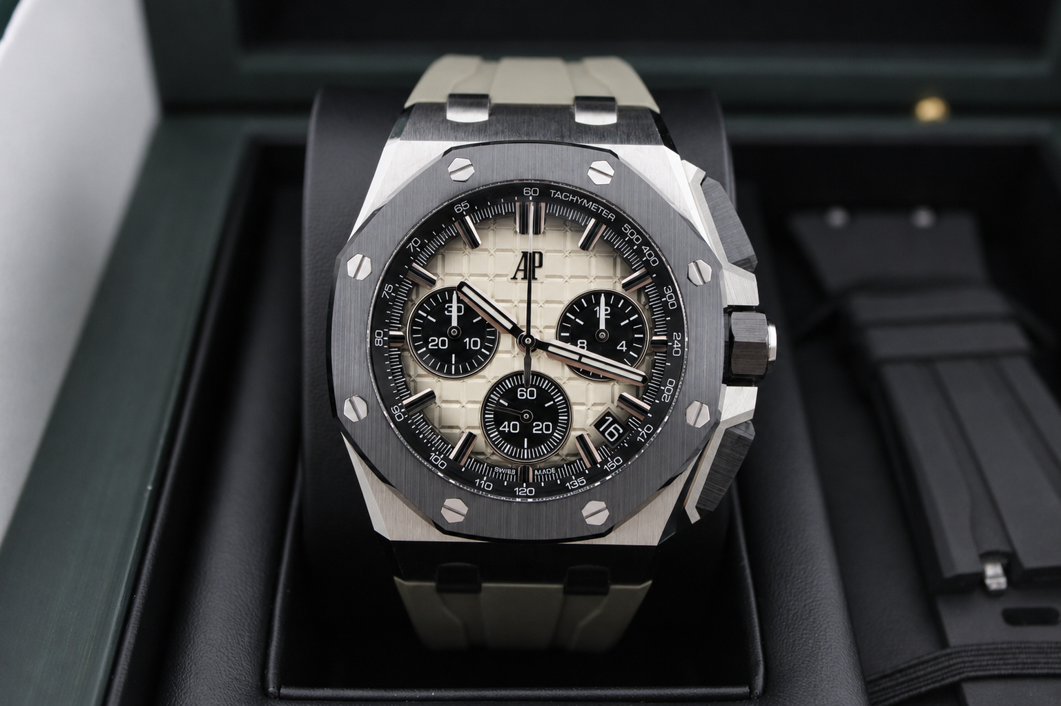 2025 Audemars Piguet Royal Oak Offshore Light Brown Steel 26420 43mm Watch With Box and Papers SKU: JCGGGGG082638R