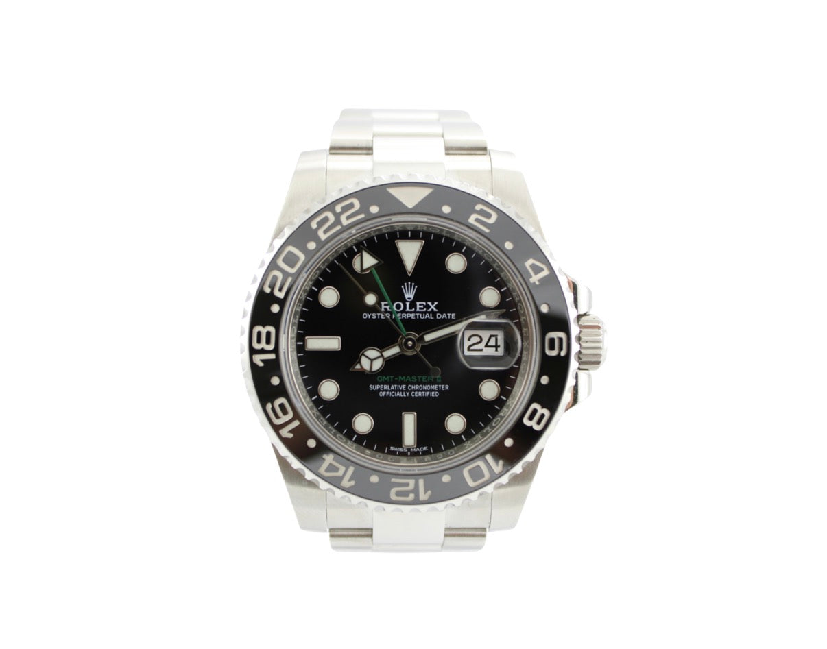 2018 Rolex GMT Master II Black Stainless Steel 116710LN 40mm Oyster Watch With Box and Papers SKU: JLOGGG0826096