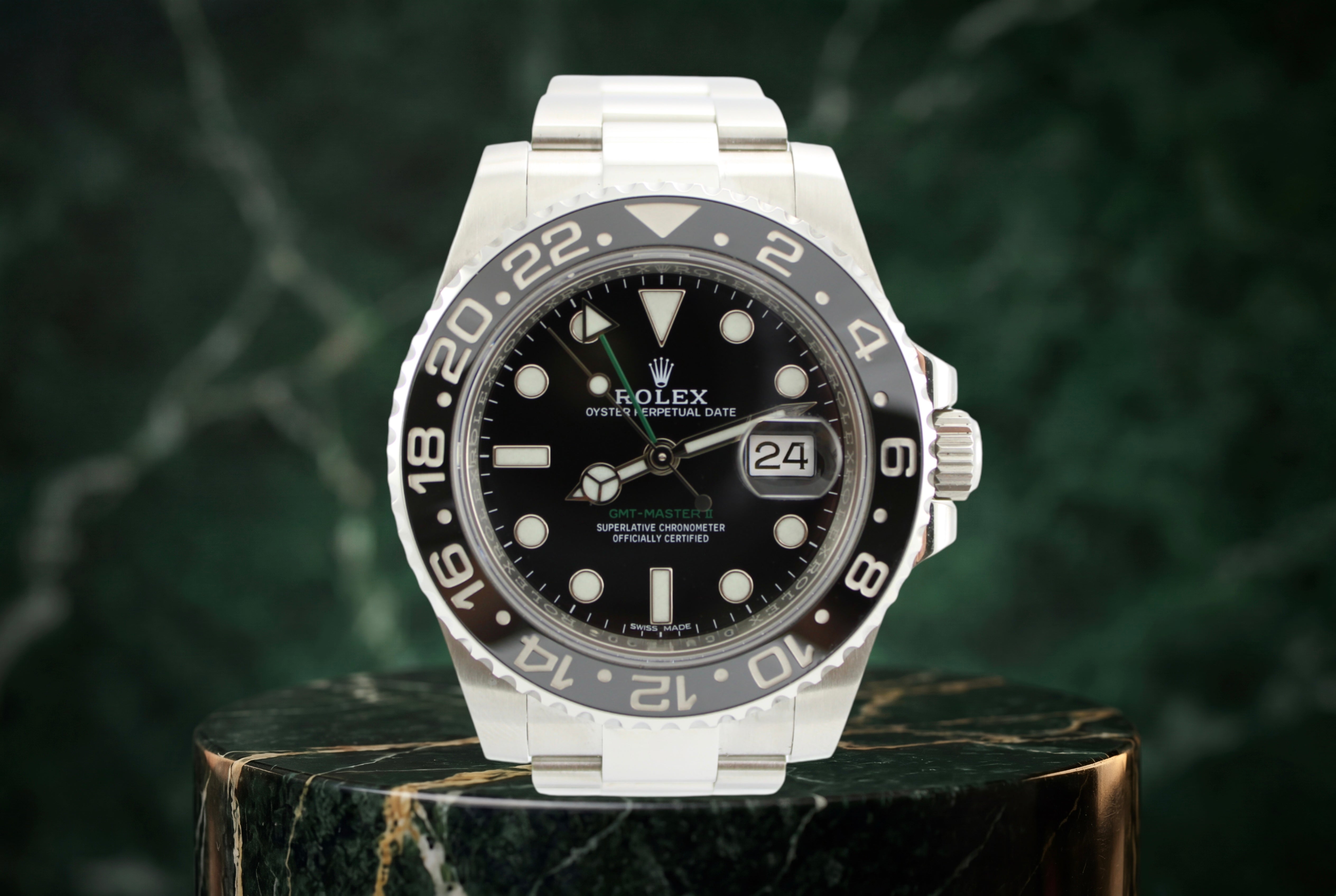 2018 Rolex GMT Master II Black Stainless Steel 116710LN 40mm Oyster Watch With Box and Papers SKU: JLOGGG0826096