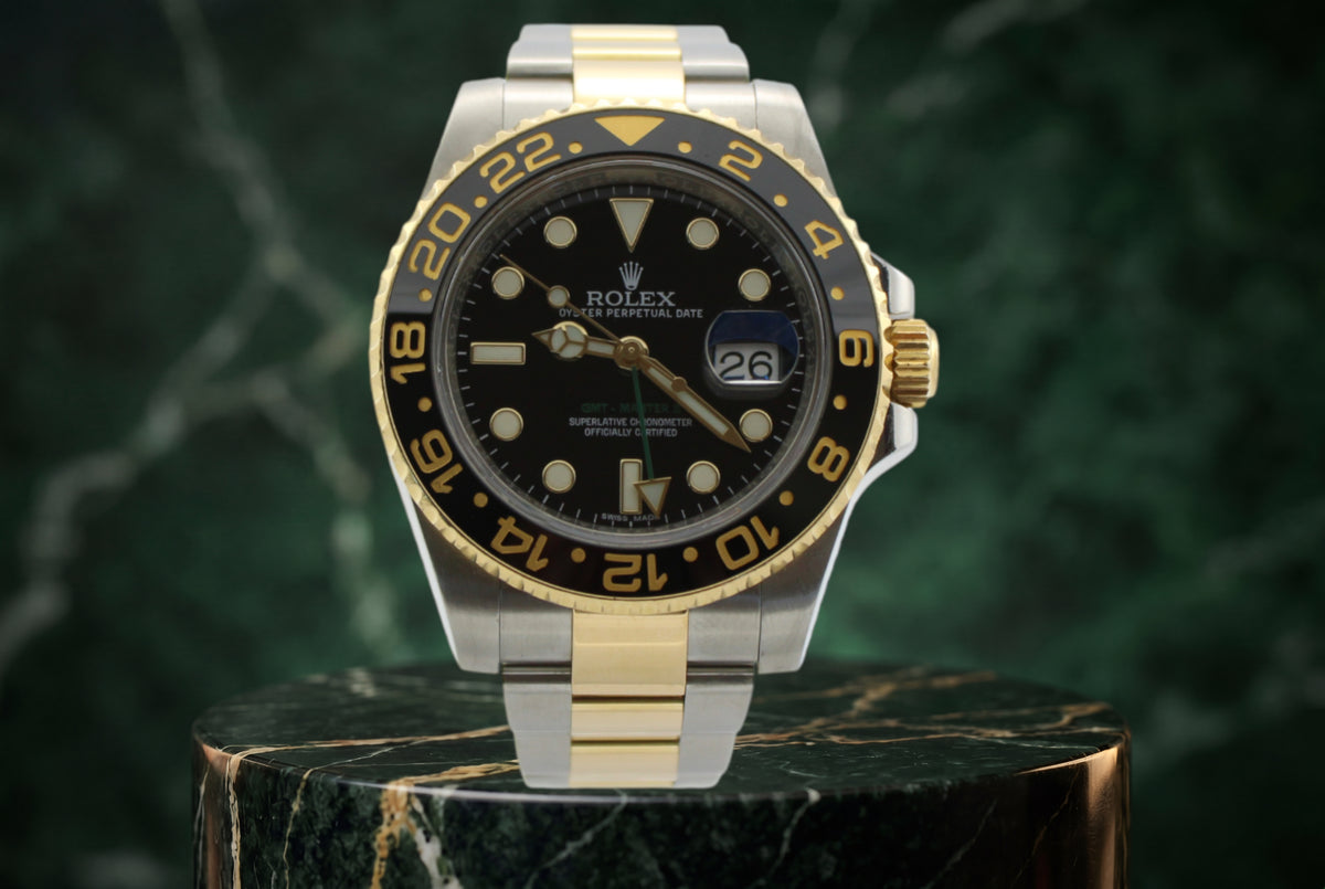 2017 Rolex GMT Master II Black Two-Tone 116713LN 40mm Oyster Watch With Box and Papers SKU: JLOAGG03262A4