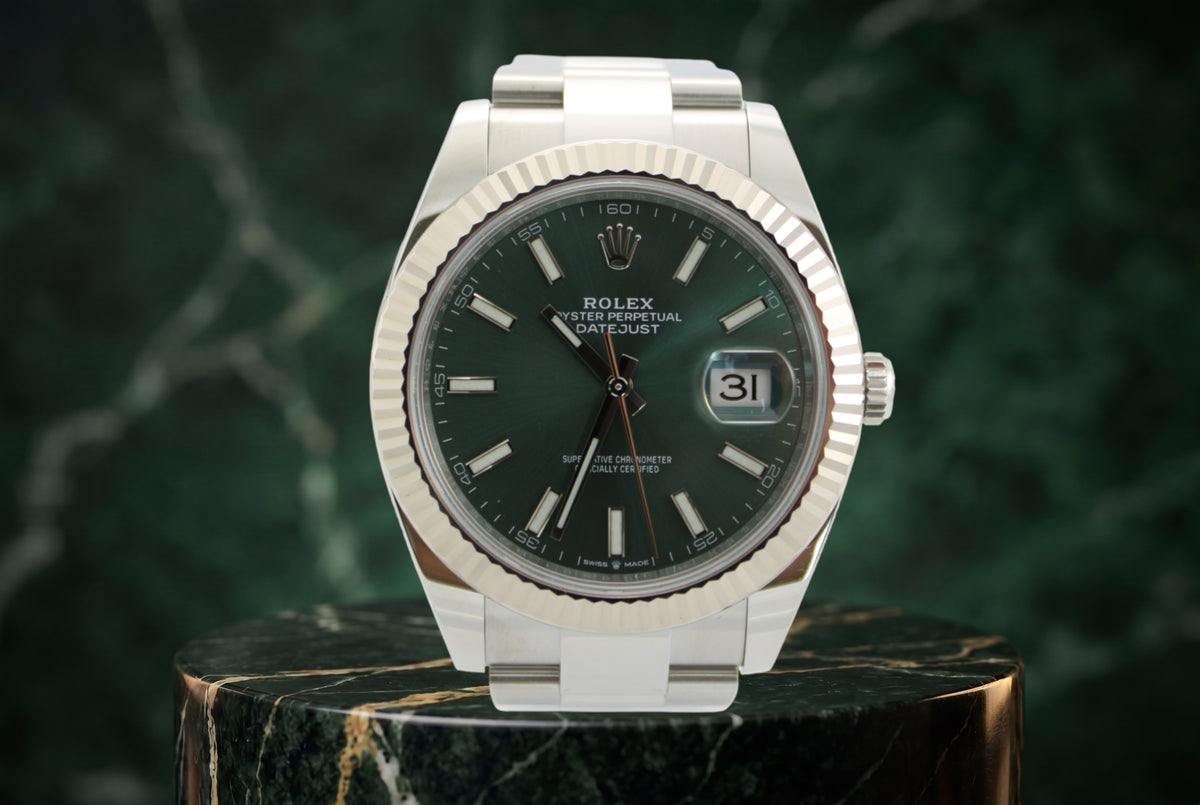 2024 Rolex Datejust 41 Green 126334 41mm Stainless Steel Oyster Watch With Box and Papers  SKU: JLVKMG0426901