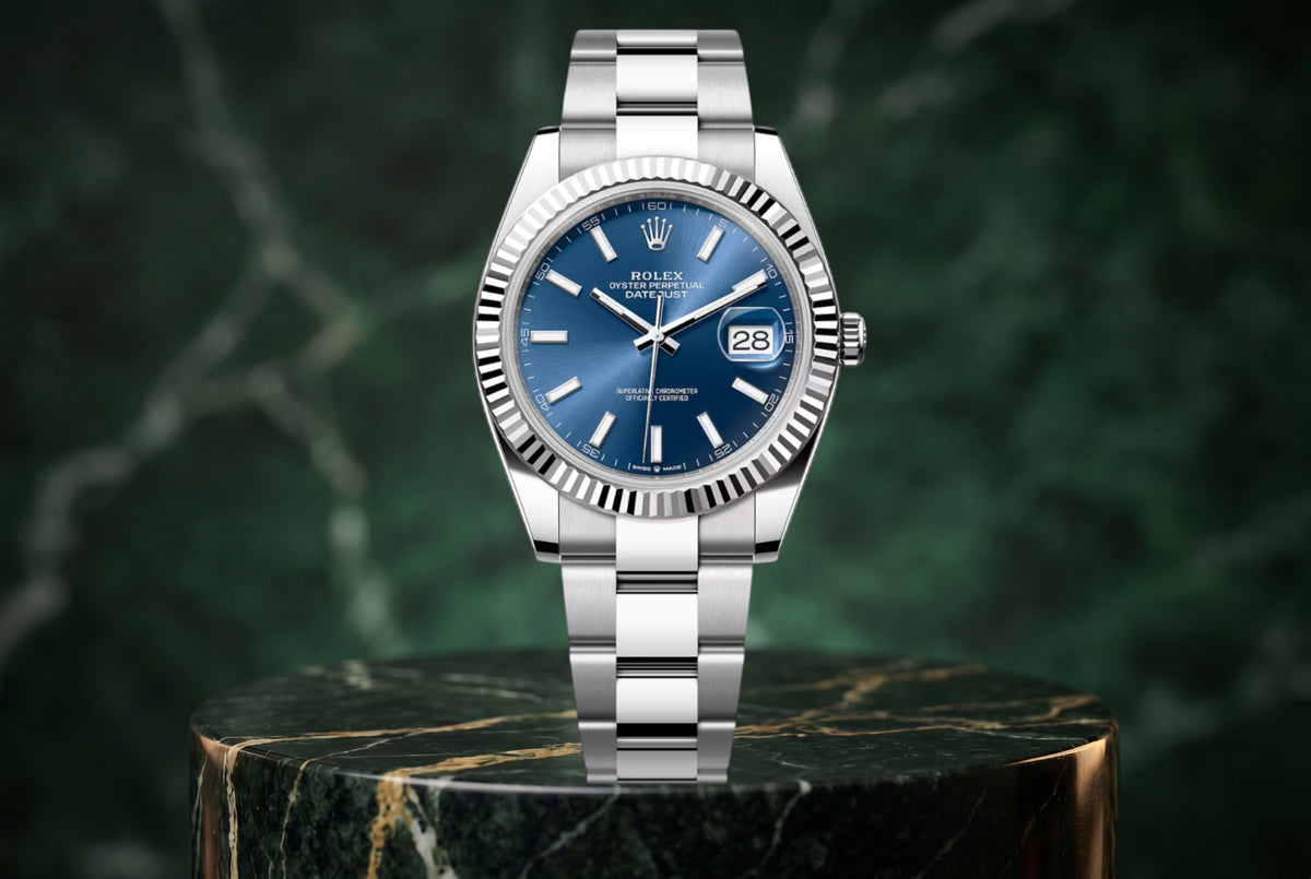 NEW JANUARY 2026 Rolex Datejust 41 Blue 126334 41mm Fluted Bezel Oyster Watch With Box and Papers SKU: JLEOMG03266Z6