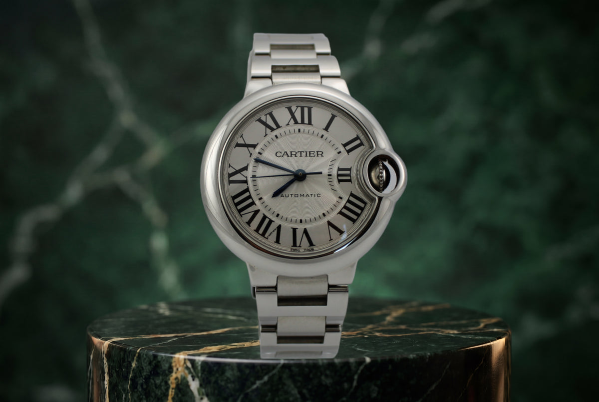 Cartier Ballon Bleu 3489 Silver 33mm Steel Watch SKU: JOIGG06262VX