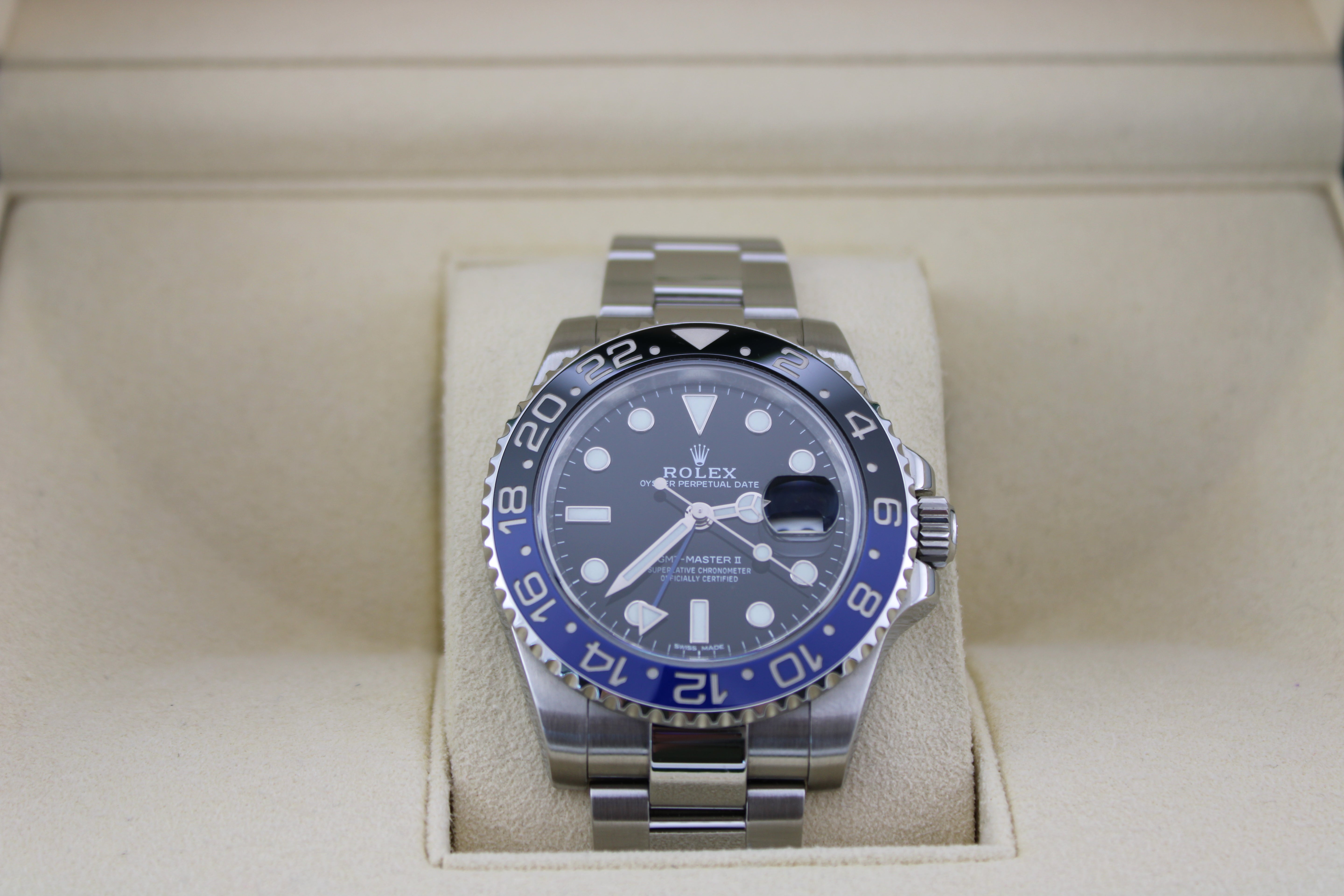 2016 Rolex GMT Master II "Batman" Black Stainless Steel 116710BLNR 40mm Oyster Watch RSC with Box and Papers  SKU: JLEVGG03267T6