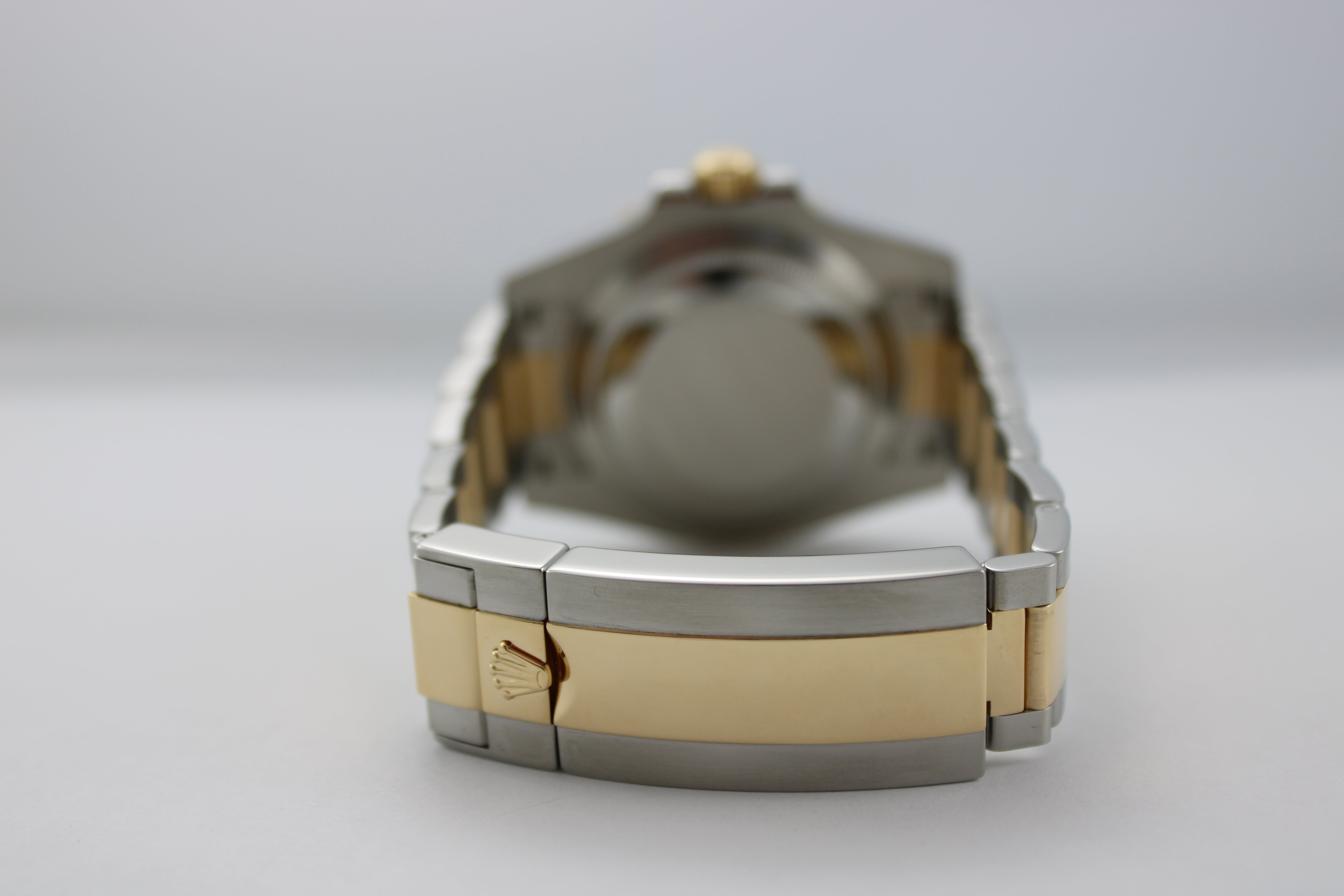 2013 Rolex Submariner Date Flat Blue Two-Tone 18K Gold Steel 116613LB 40mm Oyster Watch With Box and Papers SKU: JLVLGG0326773