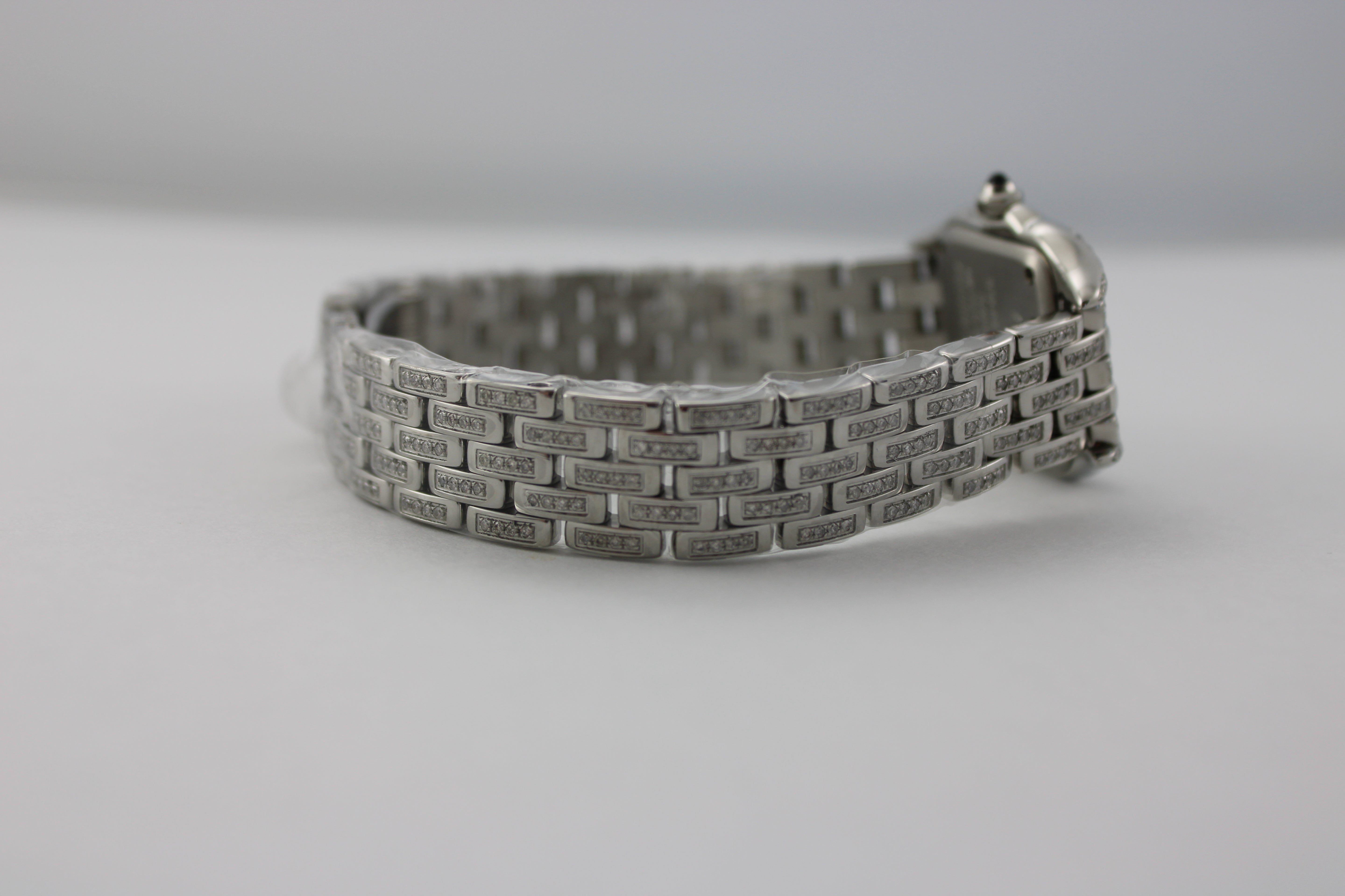 NEW Cartier Panthere White AM Diamonds Stainless Steel WSPN0006 23mm Diamond Watch SKU: JVGGG0526027