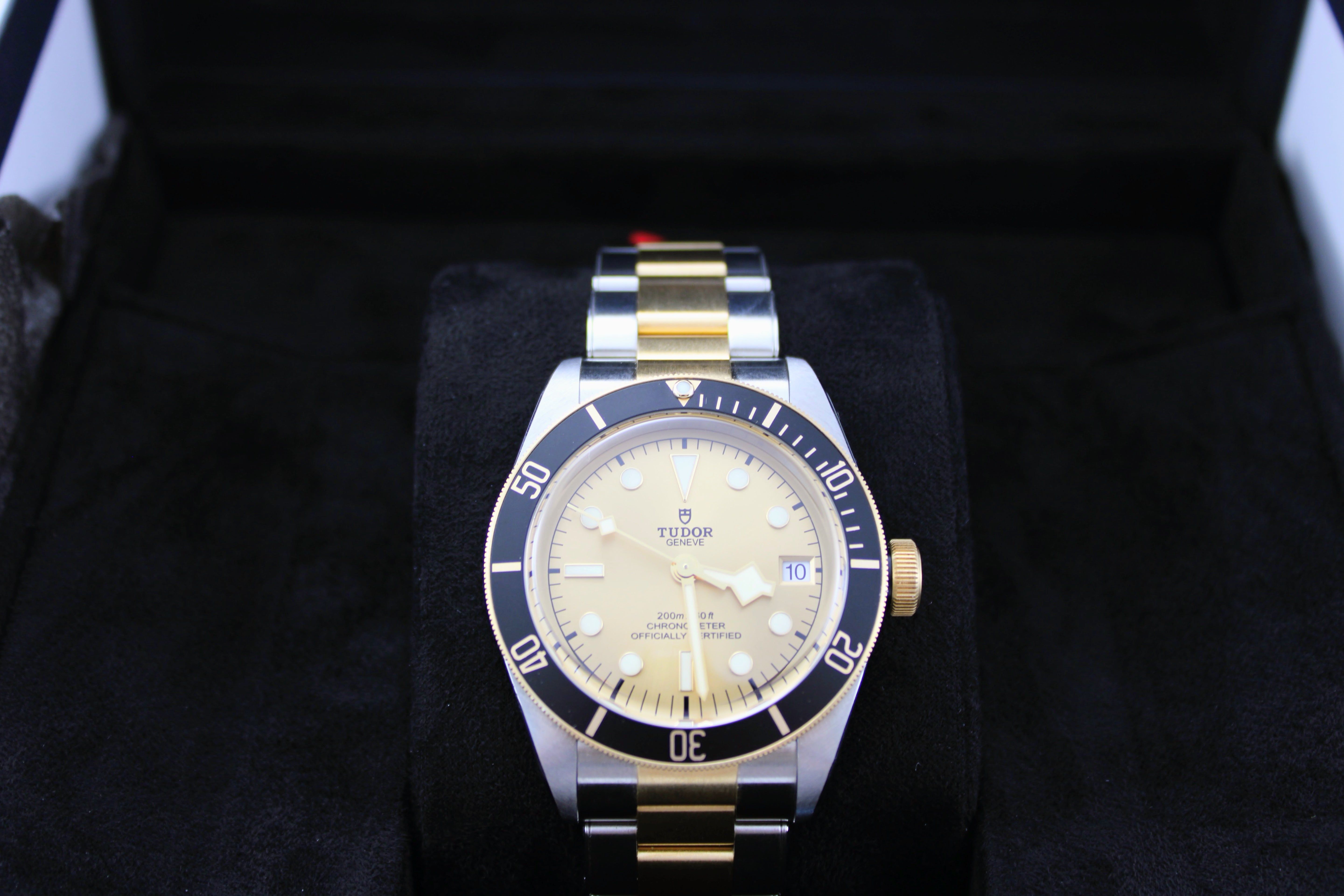 NEW SEPTEMBER 2025 Tudor Black Bay S&G Champagne Two-Tone Steel/ 18K Gold 79733N 41mm Watch With Box and Papers SKU: JEGGG0426806