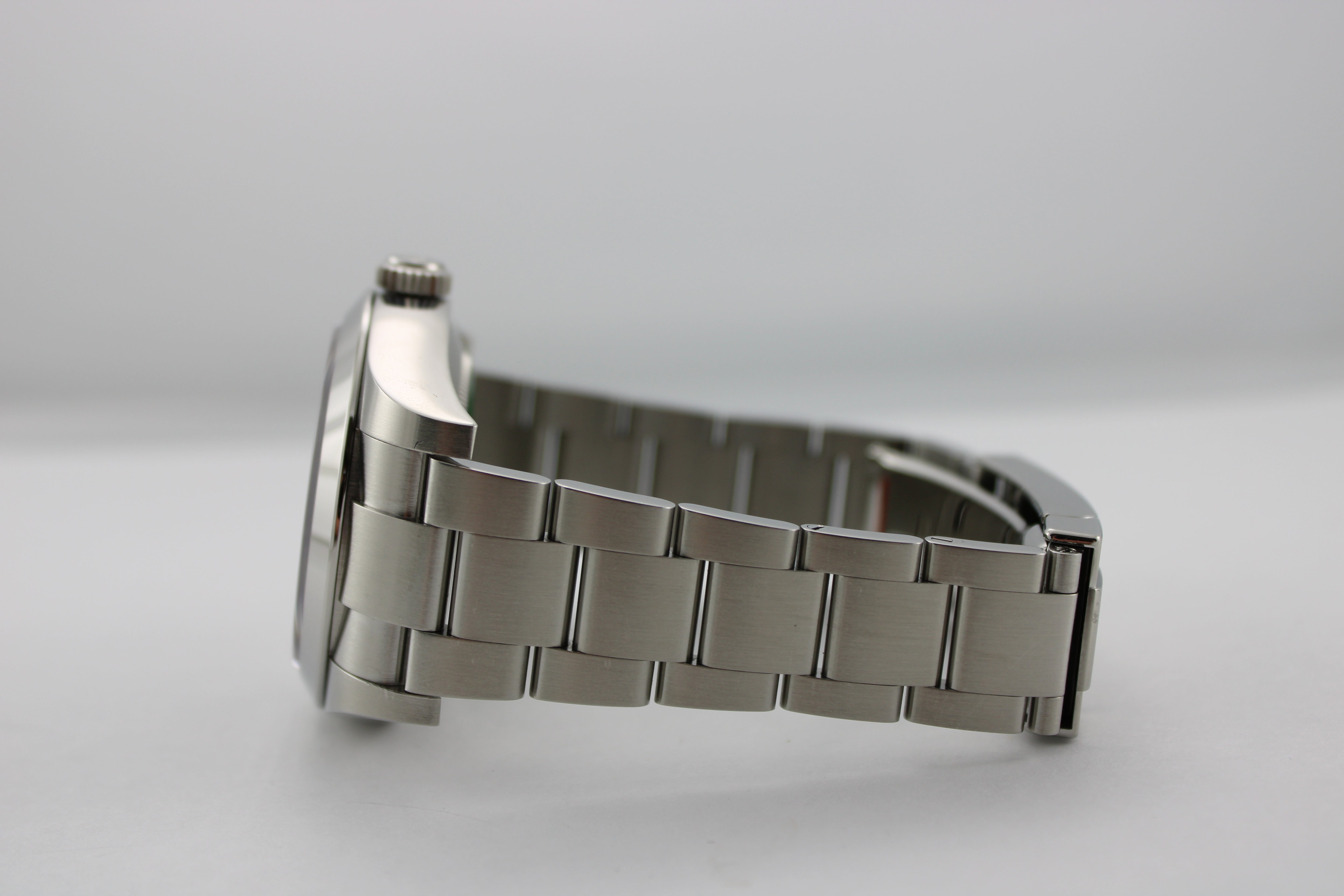 2021 Rolex AirKing Black 3-6-9 Stainless Steel 116900 40mm Smooth Oyster Watch With Box and Papers SKU: JKGGG0426744