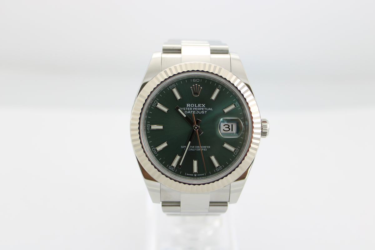 2024 Rolex Datejust 41 Green 126334 41mm Stainless Steel Oyster Watch With Box and Papers  SKU: JLVKMG0426901