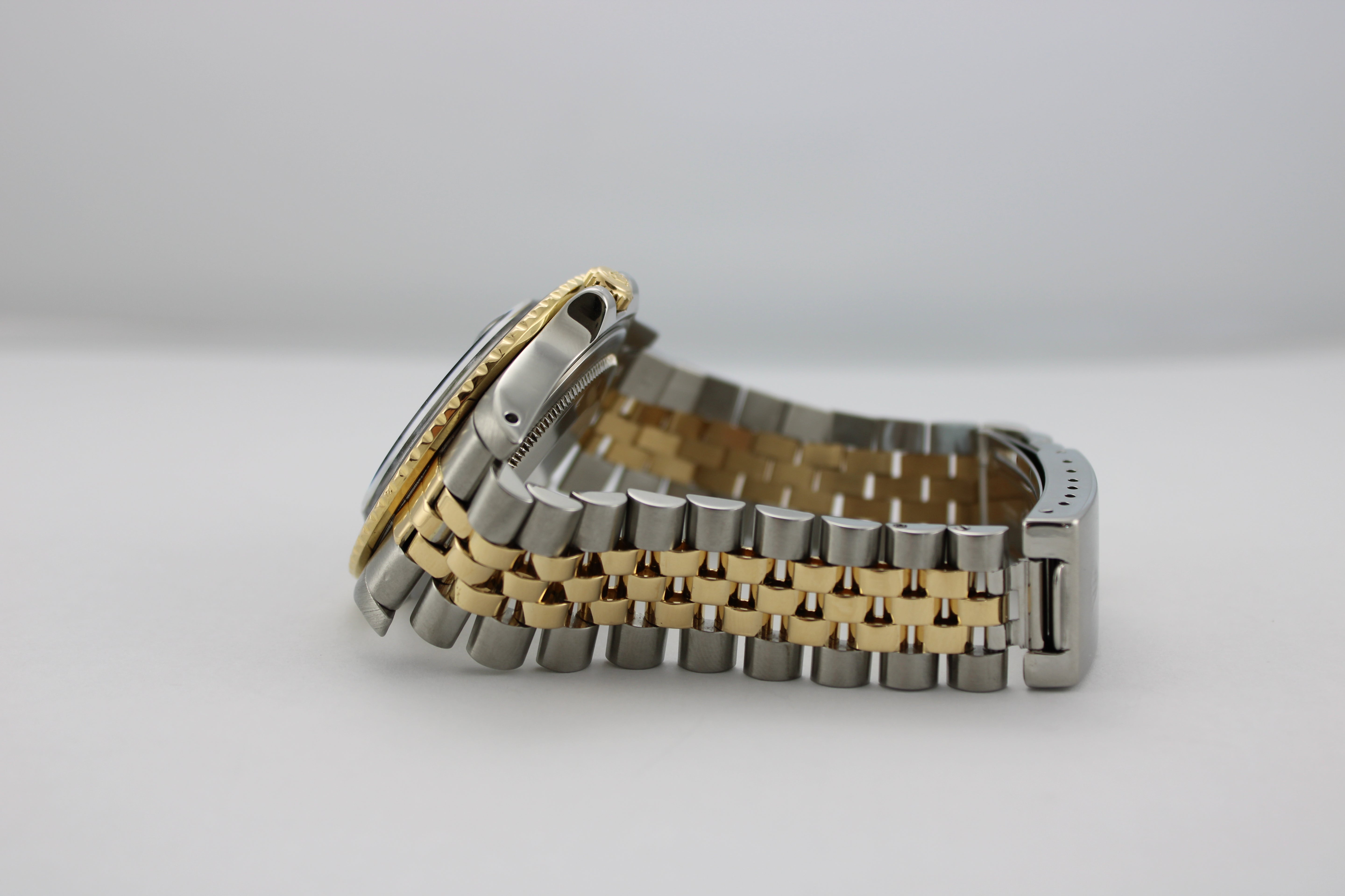 1987 Rolex GMT-Master Black Two-Tone Steel 18K Yellow Gold Date 16753 40mm Jubilee Watch  SKU: JAKMG0626074