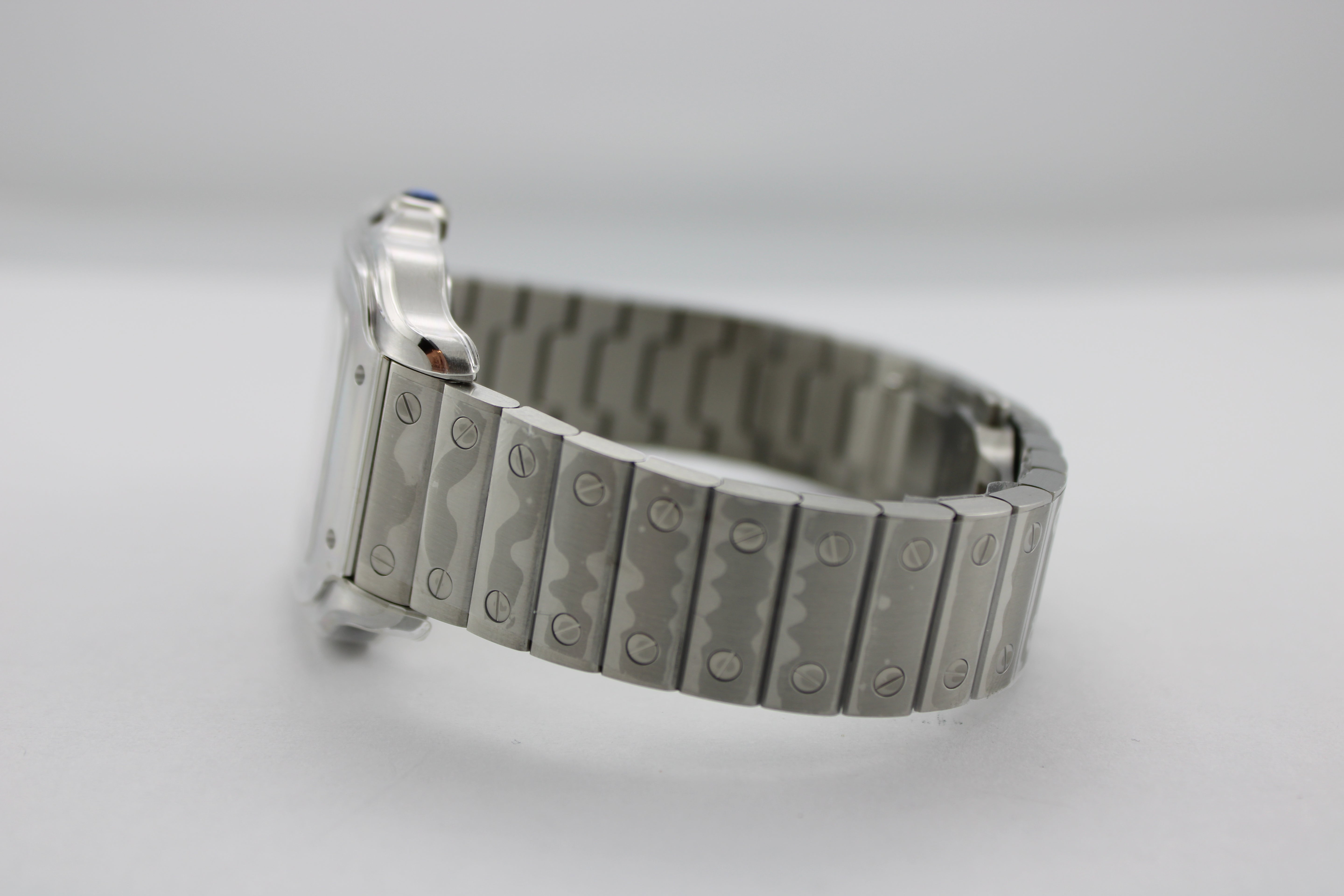 NEW STICKERED OCTOBER 2025 Cartier Santos Medium Green Stainless Steel  WSSA0061 35MM Watch With Box and Papers  SKU: JAGGG04264FY