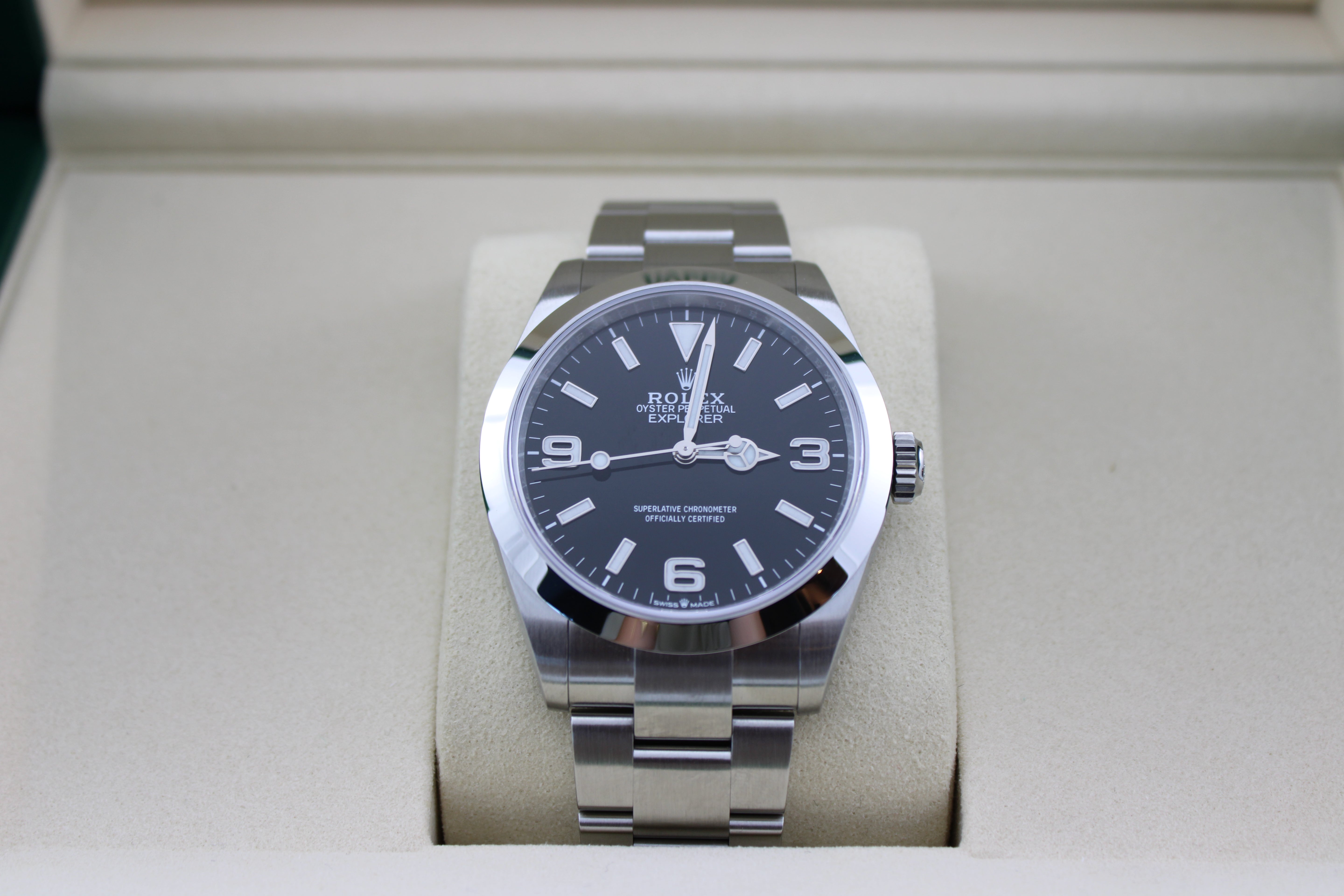 NEW MARCH 2026 Rolex Explorer I Black 224270 40mm Steel Oyster Watch With Box and Papers SKU: JNLMG0326754