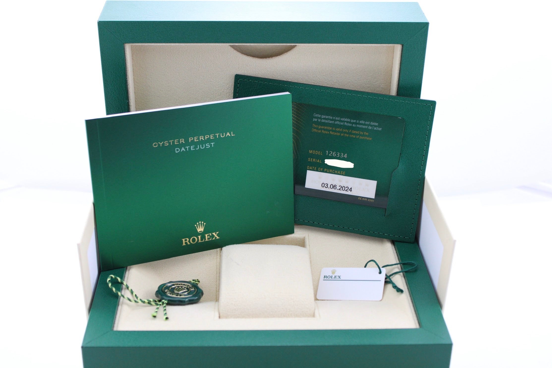 2024 Rolex Datejust 41 Green 126334 41mm Stainless Steel Oyster Watch With Box and Papers  SKU: JLVKMG0426901