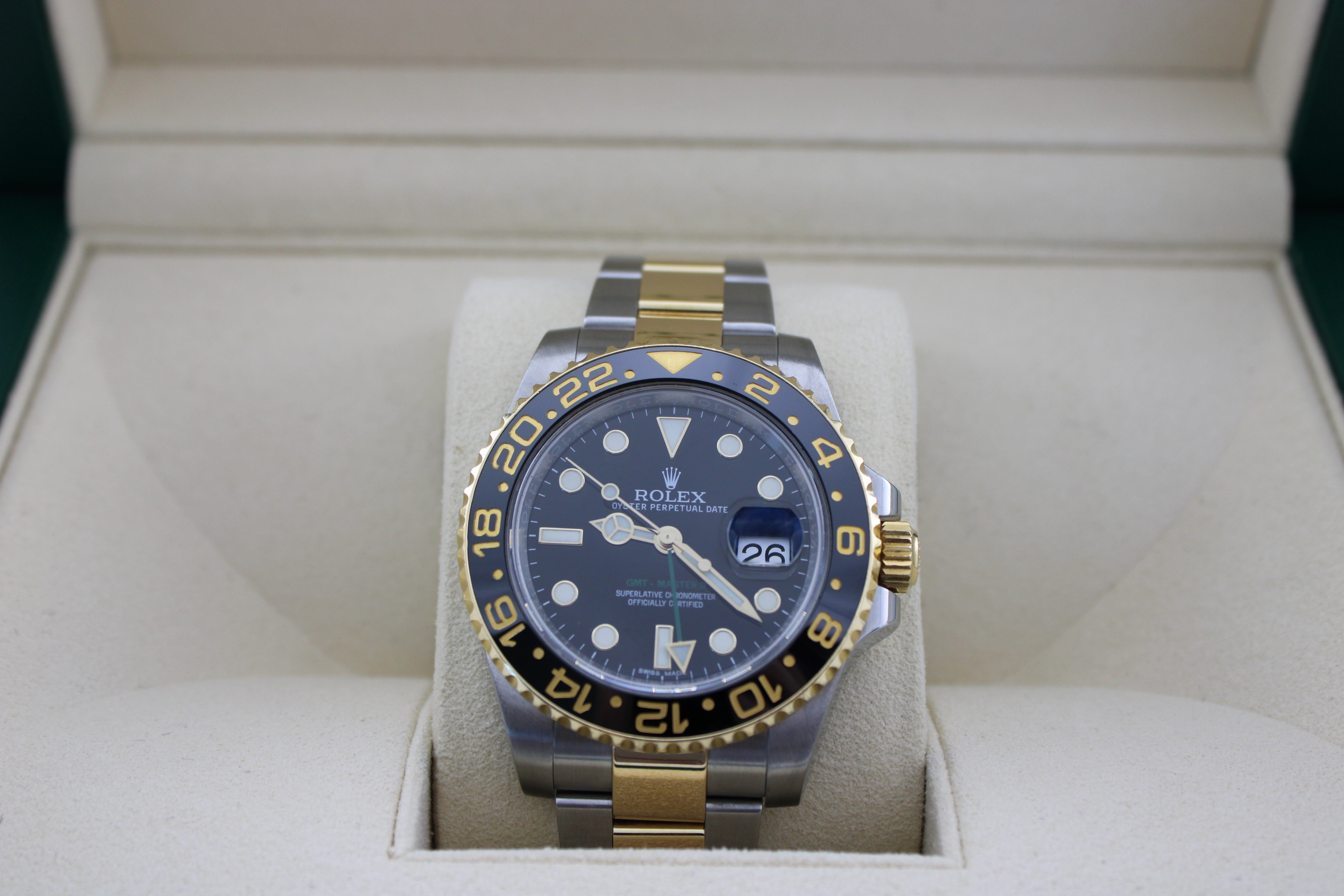 2017 Rolex GMT Master II Black Two-Tone 116713LN 40mm Oyster Watch With Box and Papers SKU: JLOAGG03262A4