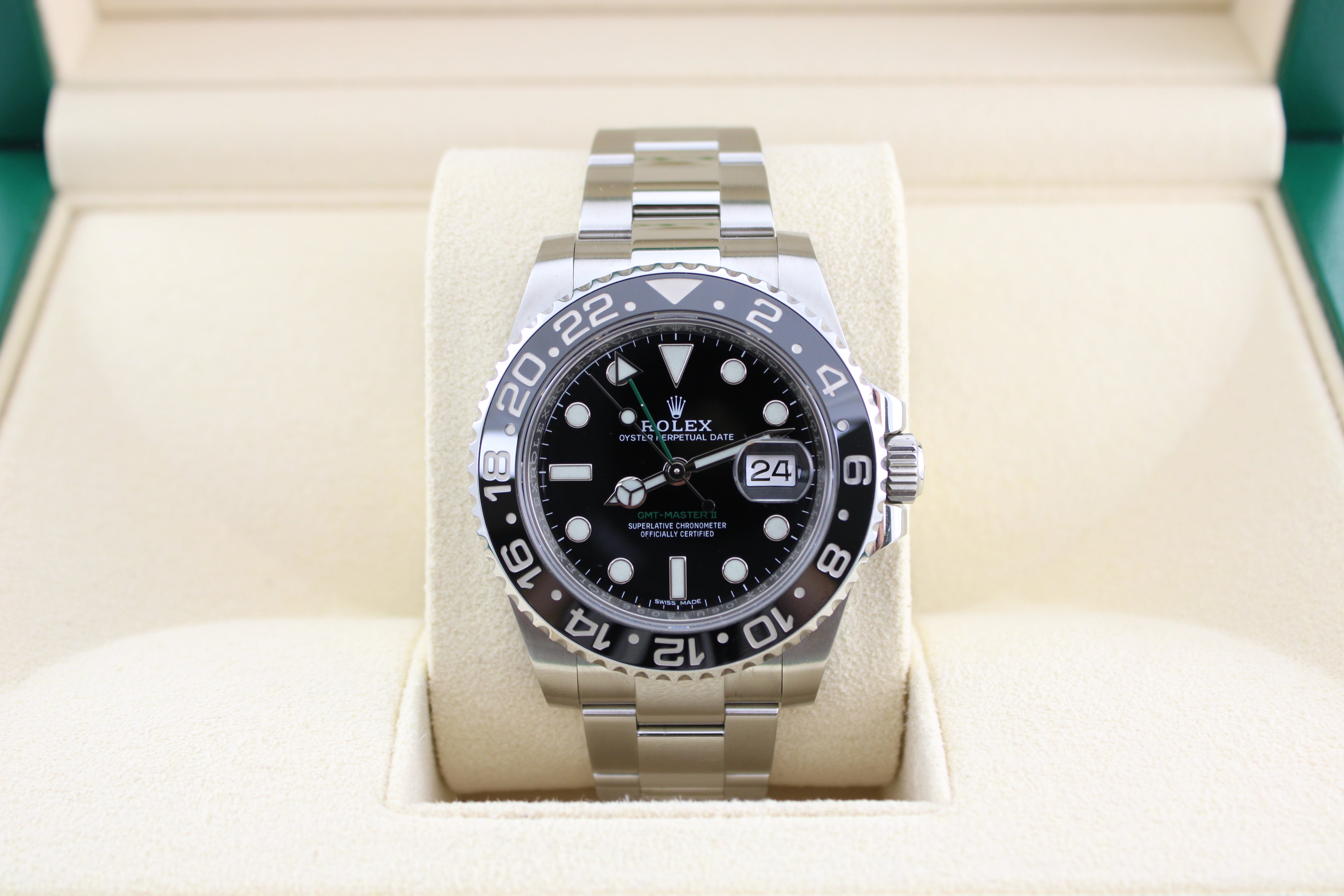 2018 Rolex GMT Master II Black Stainless Steel 116710LN 40mm Oyster Watch With Box and Papers SKU: JLOGGG0826096