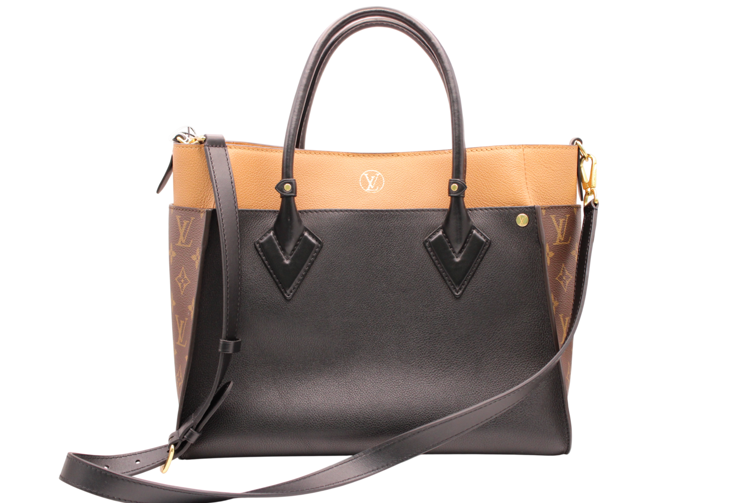 Louis Vuitton On My Side MM Noir Leather Bag M53823