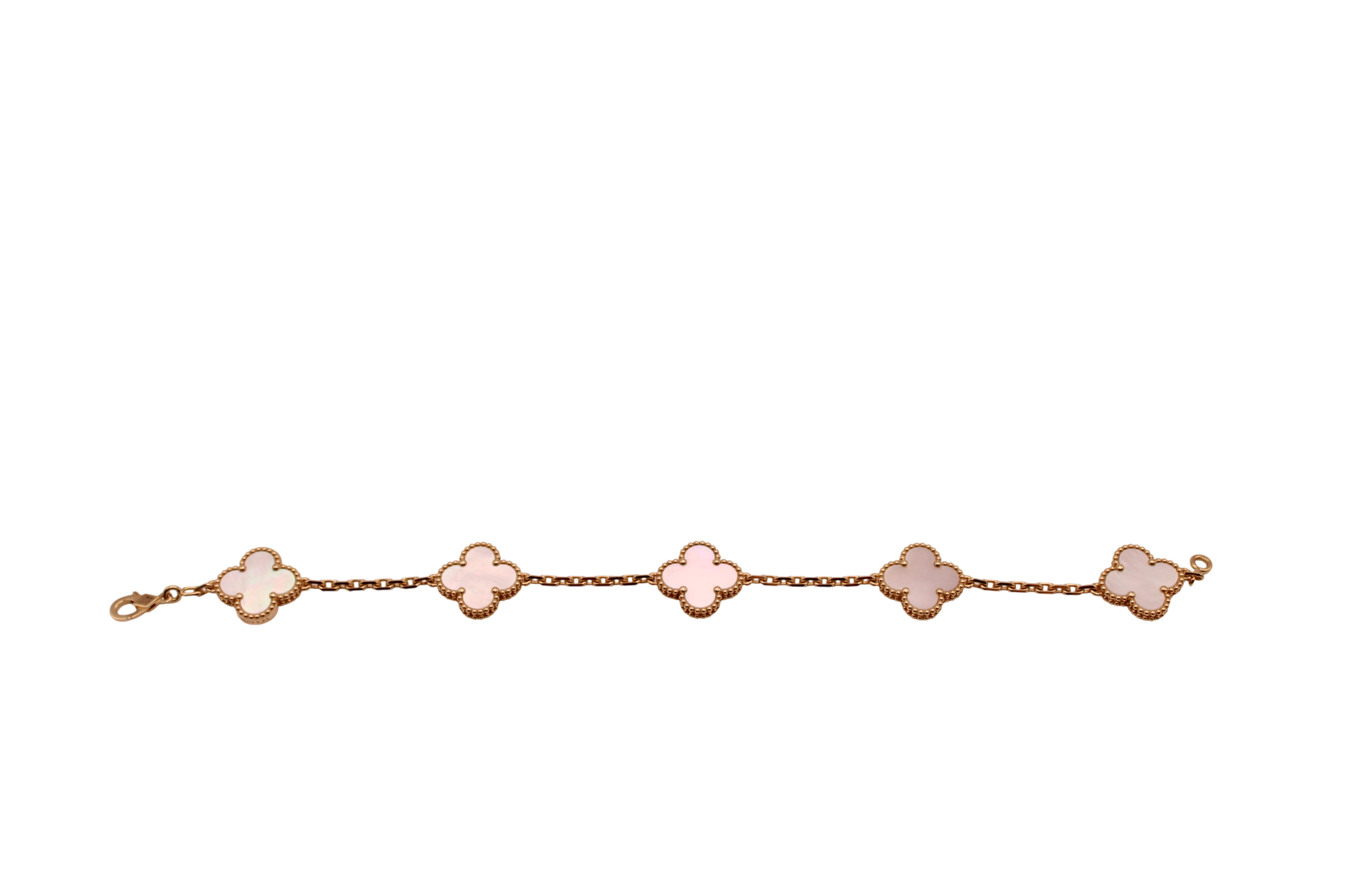 Van Cleef & Arpels Alhambra 5-Motif Mother of Pearl Vintage Bracelet VCARA41800