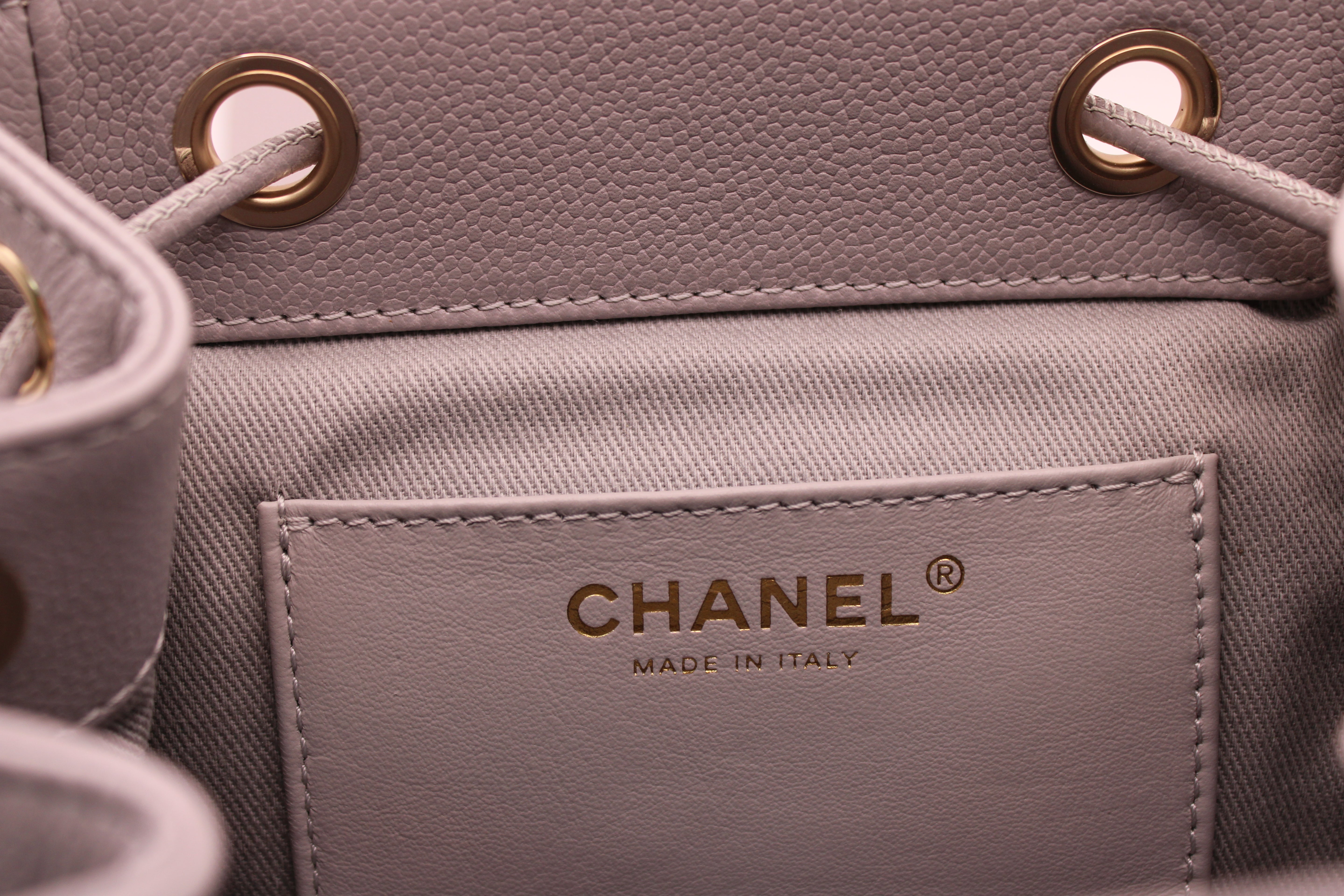 NEW Chanel Business Affinity Grey Backpack With Shiny Caviar Gold Hardware