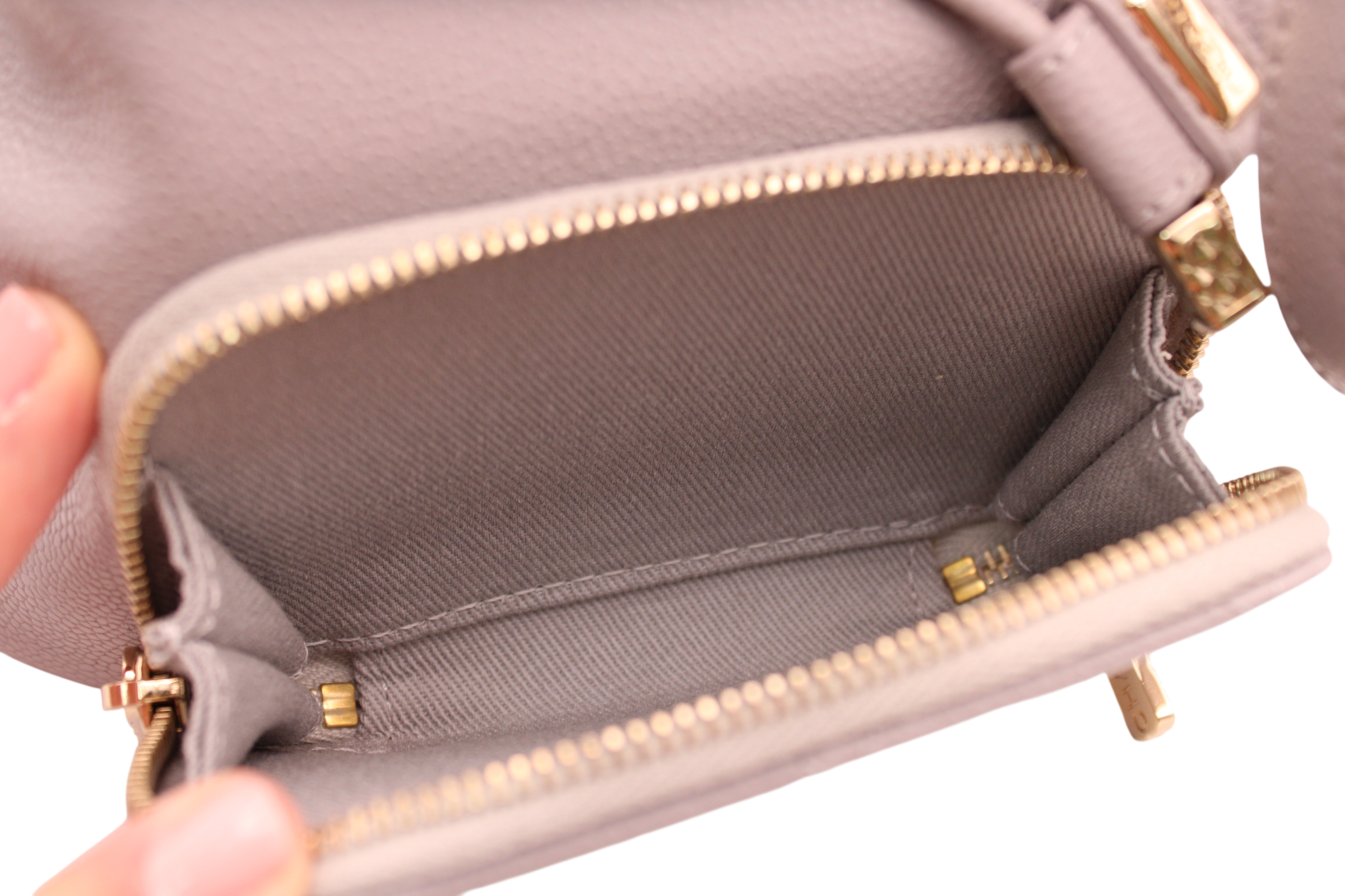 NEW Chanel Business Affinity Grey Backpack With Shiny Caviar Gold Hardware