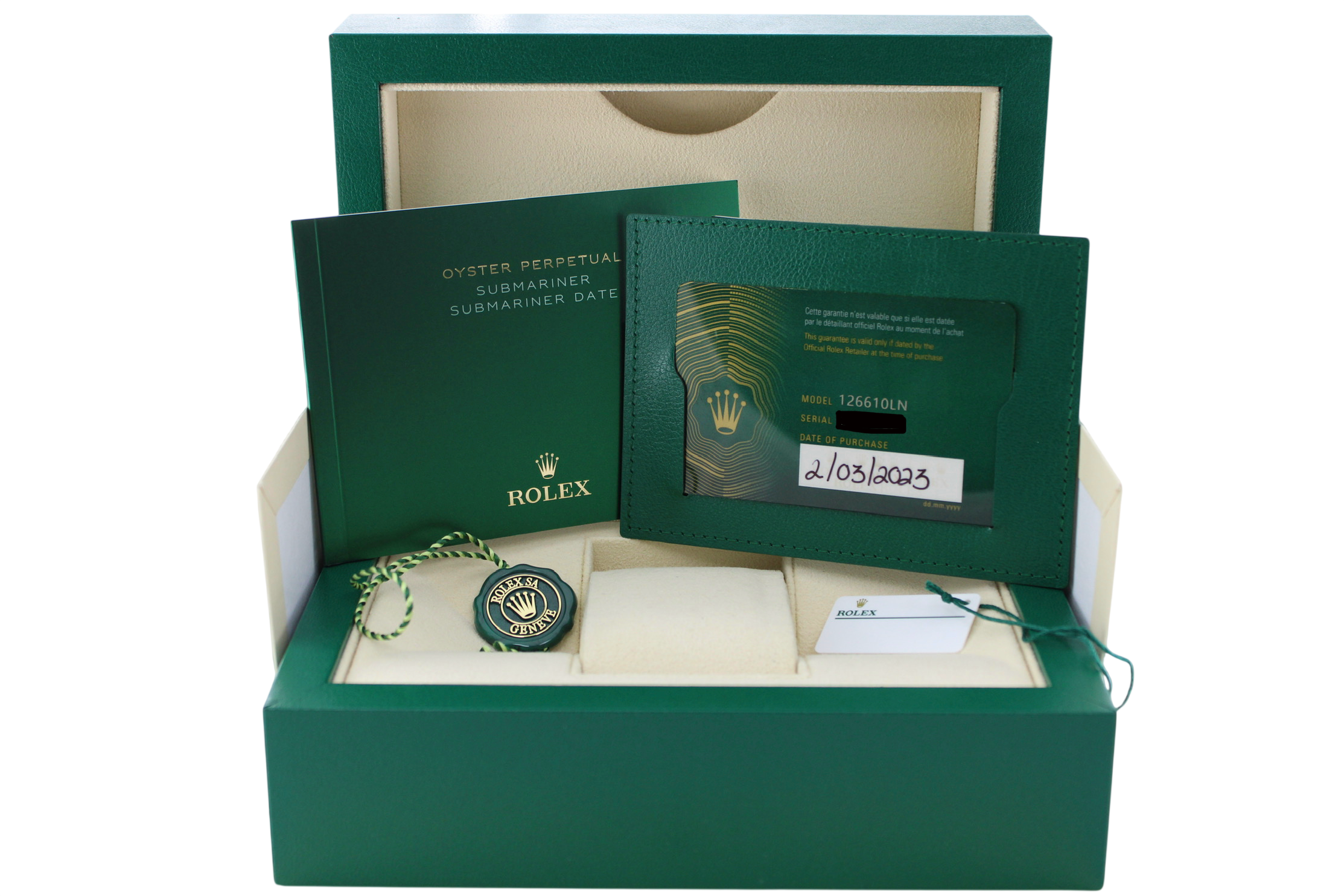 2023 Rolex Submariner Date Black Stainless Steel 126610 41mm Oyster Watch With Box and Papers SKU: JLVGOM08266L9