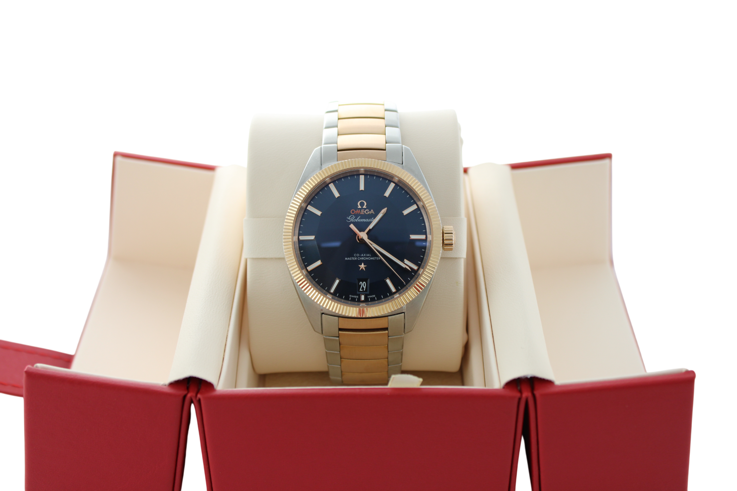 Omega Constellation Globemaster Blue 39mm TT 18K "Sedna" Rose Gold/Stainless Steel 130.20.39.21.03.001 with Box SKU: NAKGG0826578