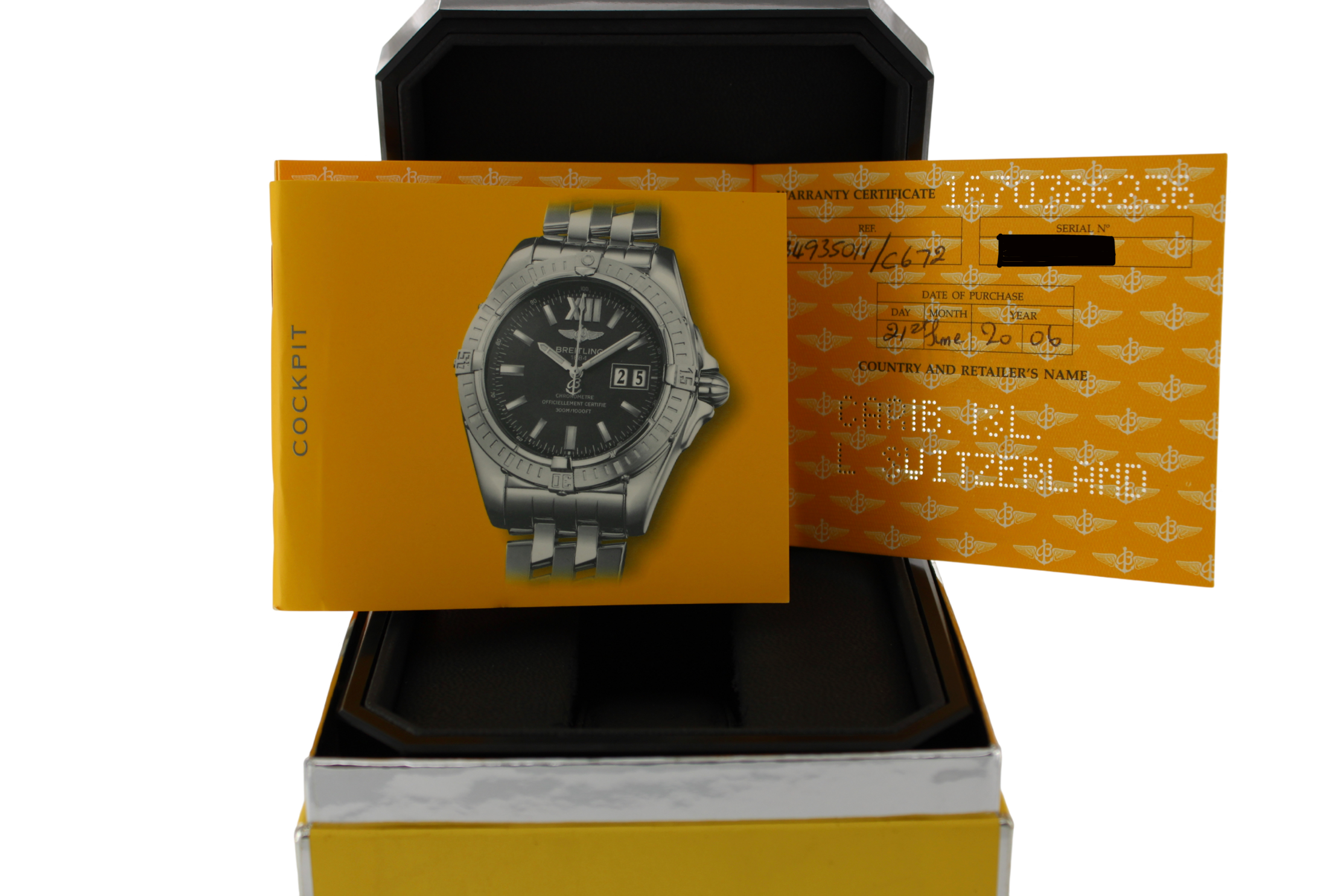 Breitling Cockpit Blue 18K Yellow Gold/Steel  B4935011 41mm Watch With Box and Papers  SKU: NVOGG0826747