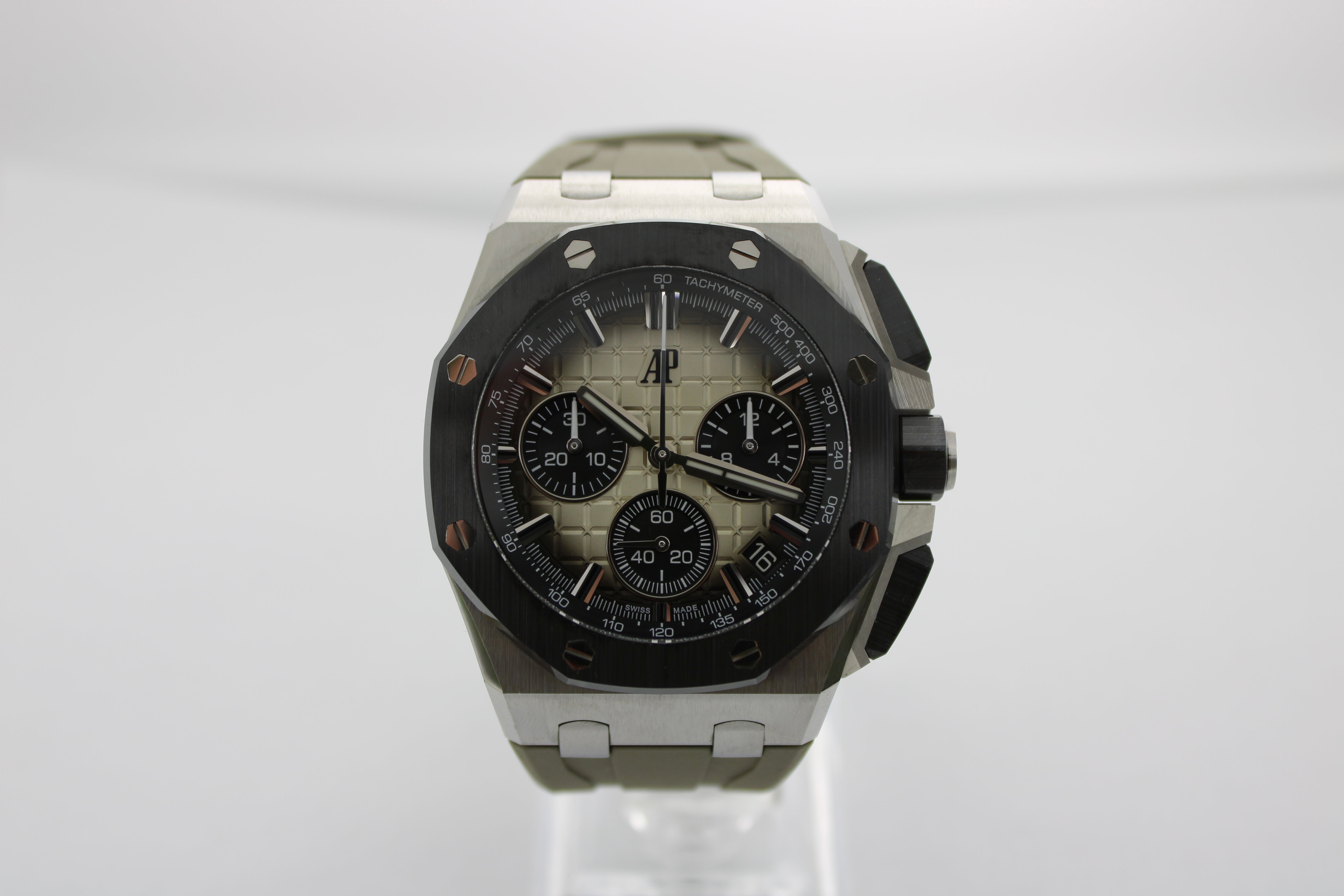 2025 Audemars Piguet Royal Oak Offshore Light Brown Steel 26420 43mm Watch With Box and Papers SKU: JCGGGGG082638R