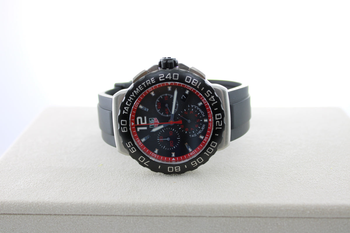 Tag Heuer Formula 1 Black Stainless Steel CAU1116 42mm Watch SKU: JEVV0926834