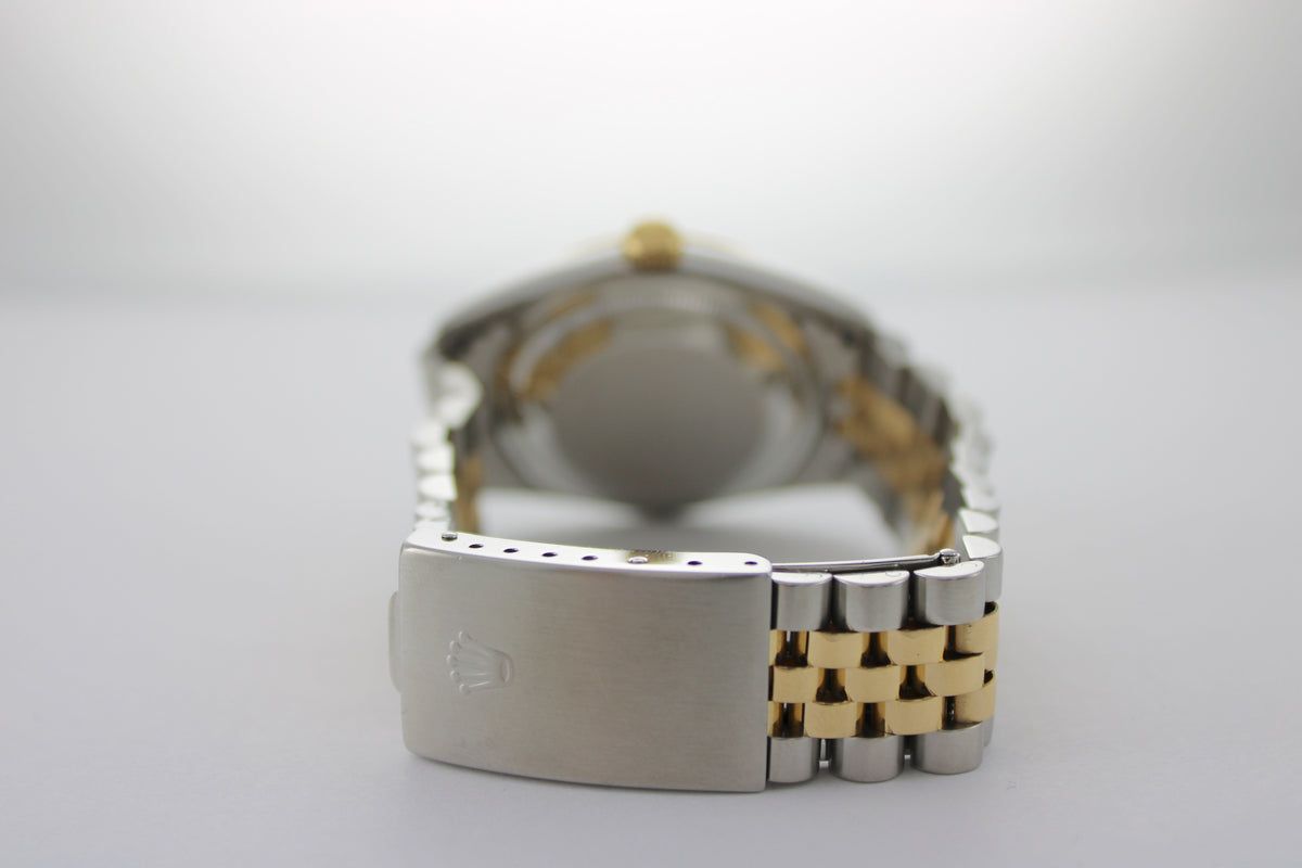 2005 Rolex Datejust White Two-Tone 18K Yellow Gold 16233 36mm Jubilee Watch SKU: JEMGG0826528