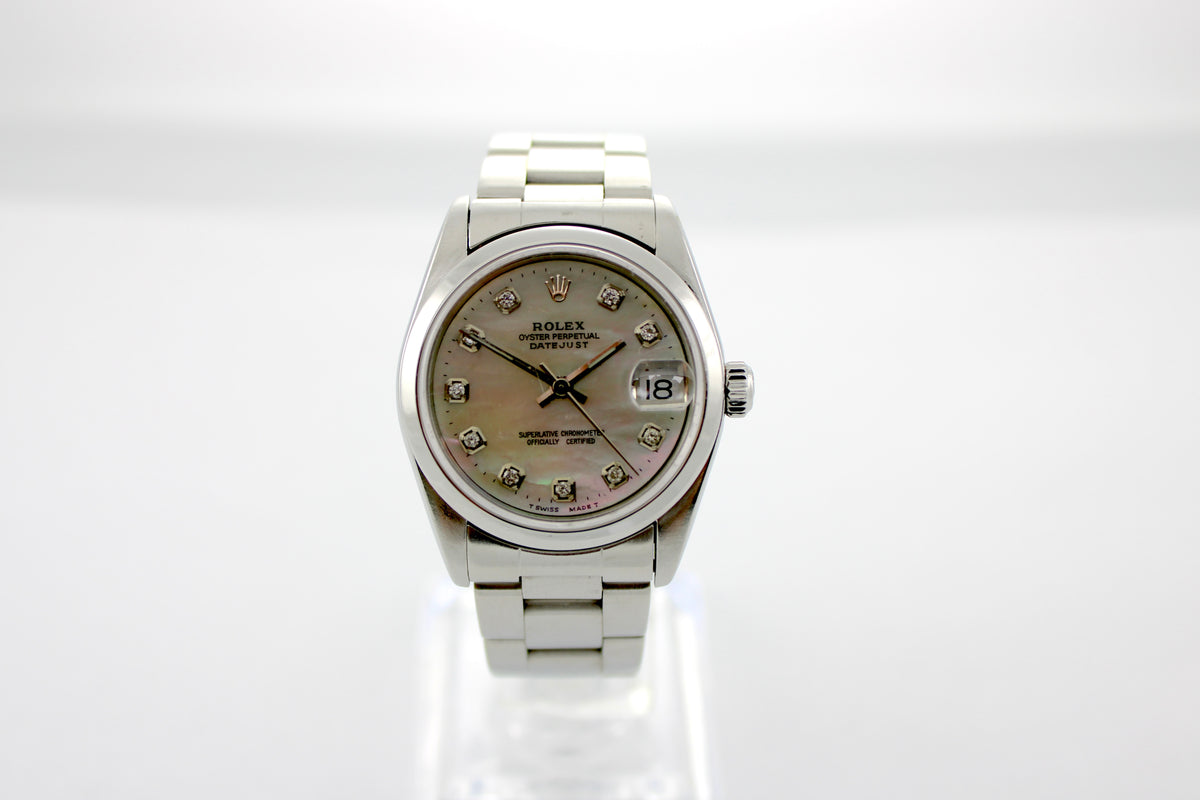 Rolex Datejust Mother of Pearl Diamonds 68240 Stainless Steel 31mm Oyster Watch SKU: JVGGG0926709