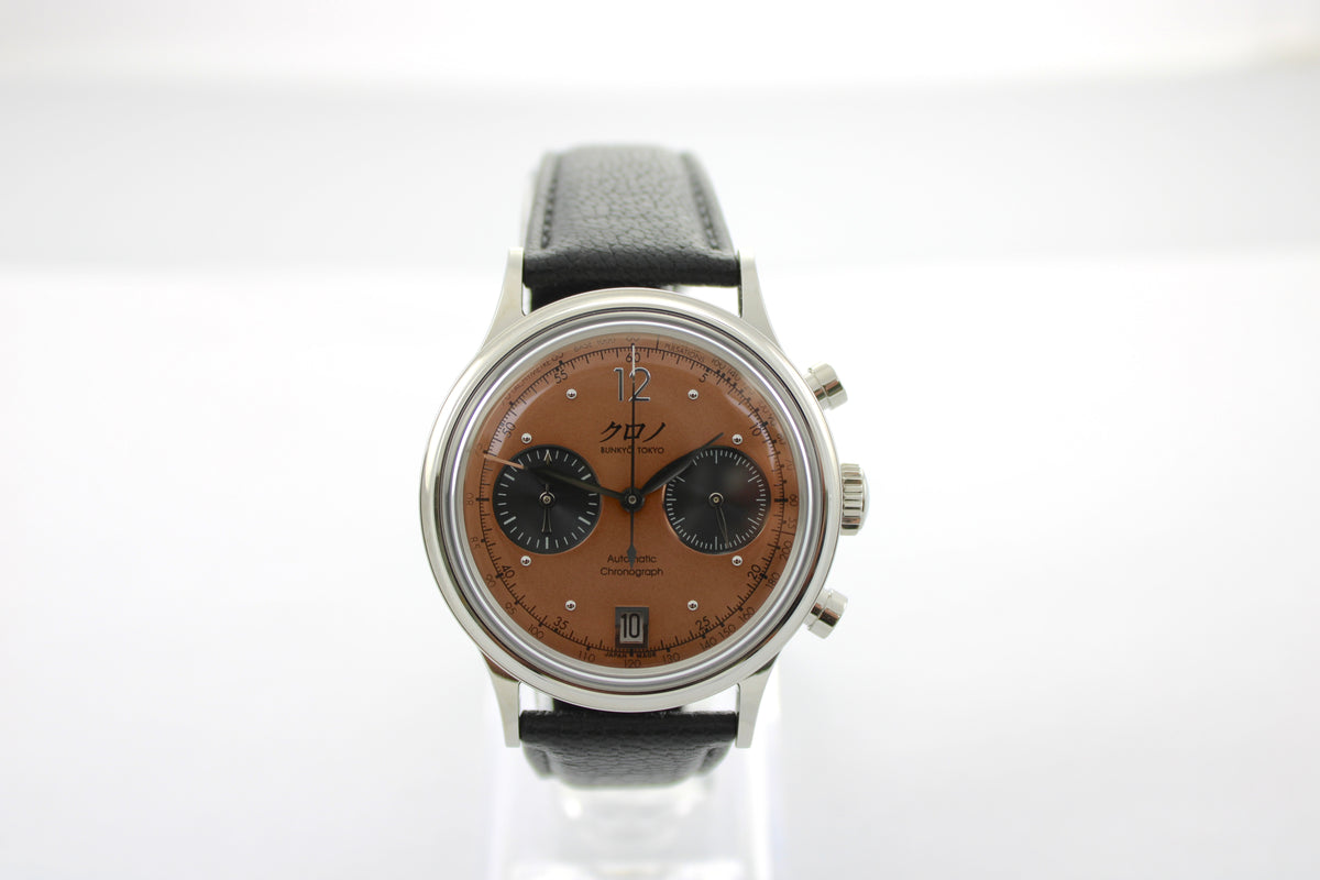 NEW 2023 Limited Edition Kurono Tokyo MK2 Chronograph 1 CB012UVRY Salmon 38mm Watch With Box and Papers SKU: NEGGG0926XXX