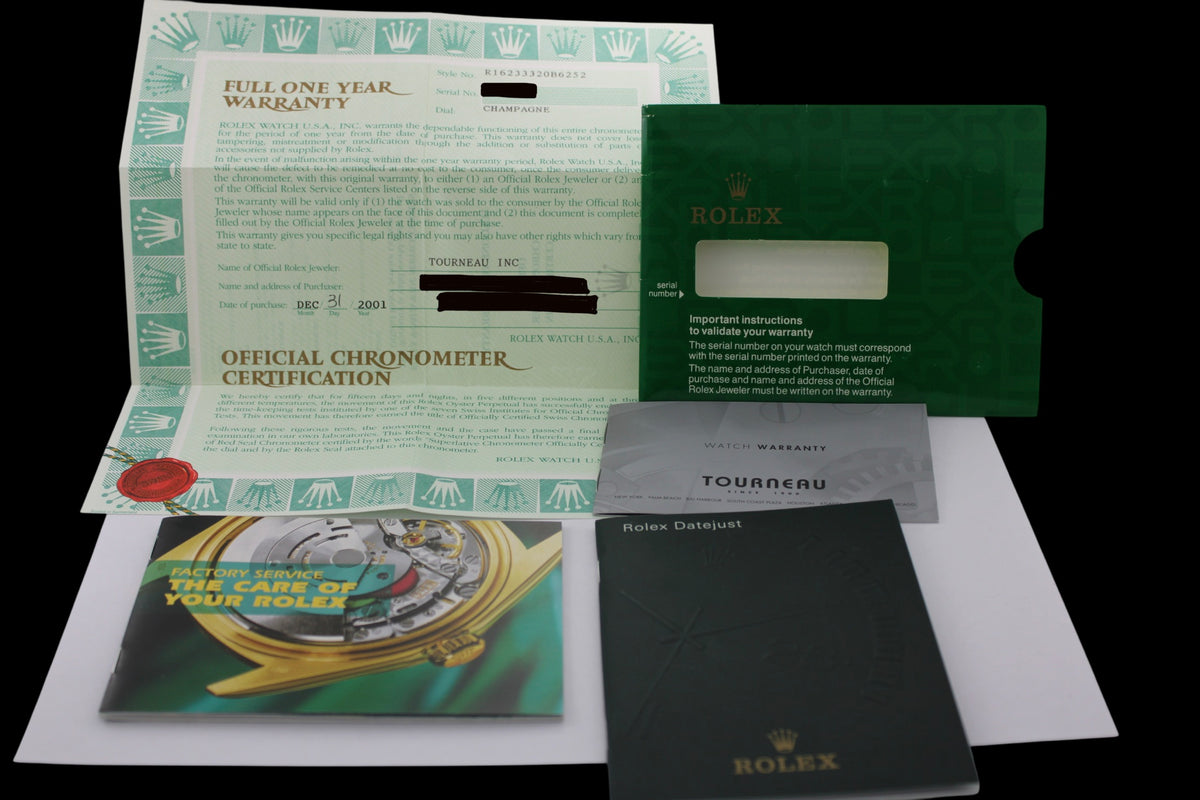 UNPOLISHED 2001 Rolex Datejust Champagne Two-Tone 16233 36mm Jubilee Watch With Box and Papers SKU: JMAGG0926696