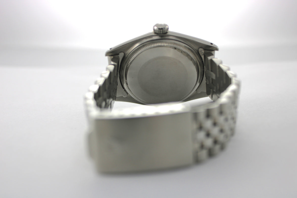 1973 Rolex Datejust Blue Buckley Stainless Steel White Gold Date 1601 36mm Jubilee Watch  SKU: NEKGG0926636