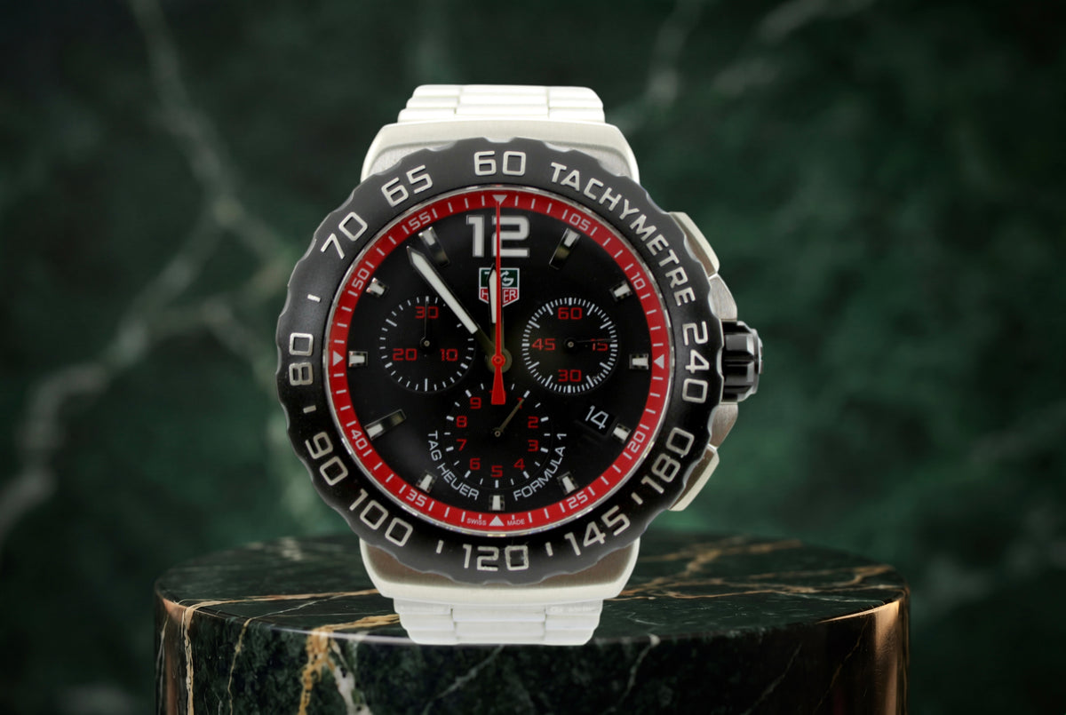 Tag Heuer Formula 1 Black Stainless Steel CAU1116 42mm Watch SKU: JEVV0926834