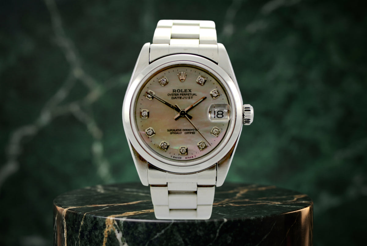 Rolex Datejust Mother of Pearl Diamonds 68240 Stainless Steel 31mm Oyster Watch SKU: JVGGG0926709