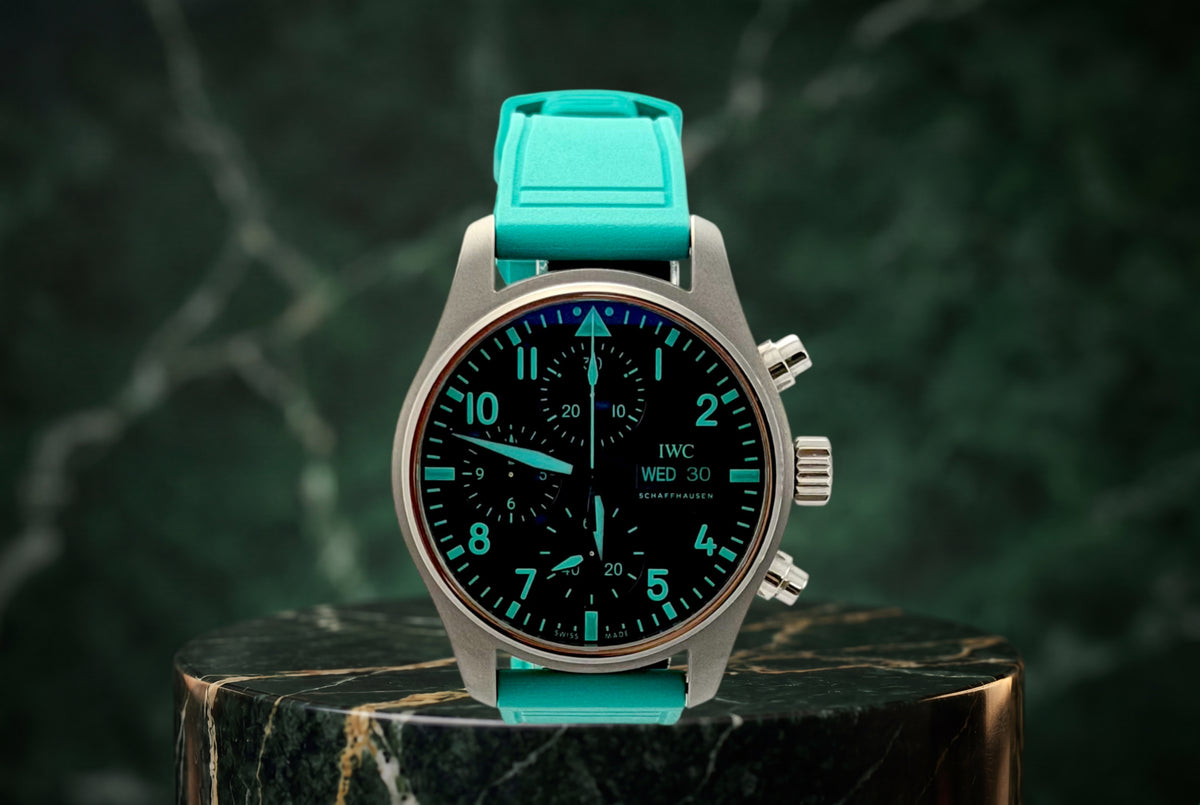 2023 IWC Pilot AMG Petronas Black Teal Titanium IW388114 41mm Watch With Box and Papers  SKU: JMGGG0926089