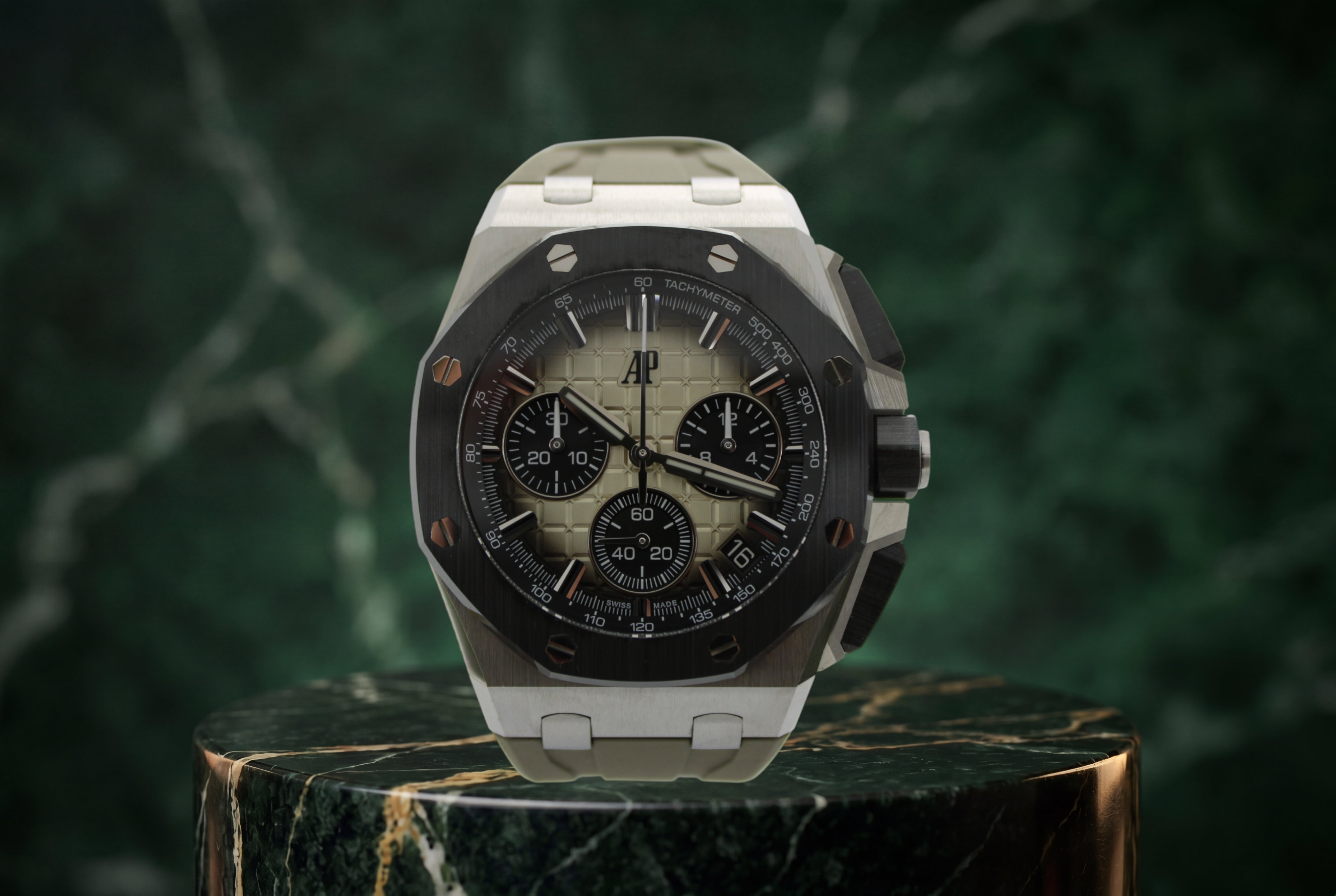 2025 Audemars Piguet Royal Oak Offshore Light Brown Steel 26420 43mm Watch With Box and Papers SKU: JCGGGGG082638R